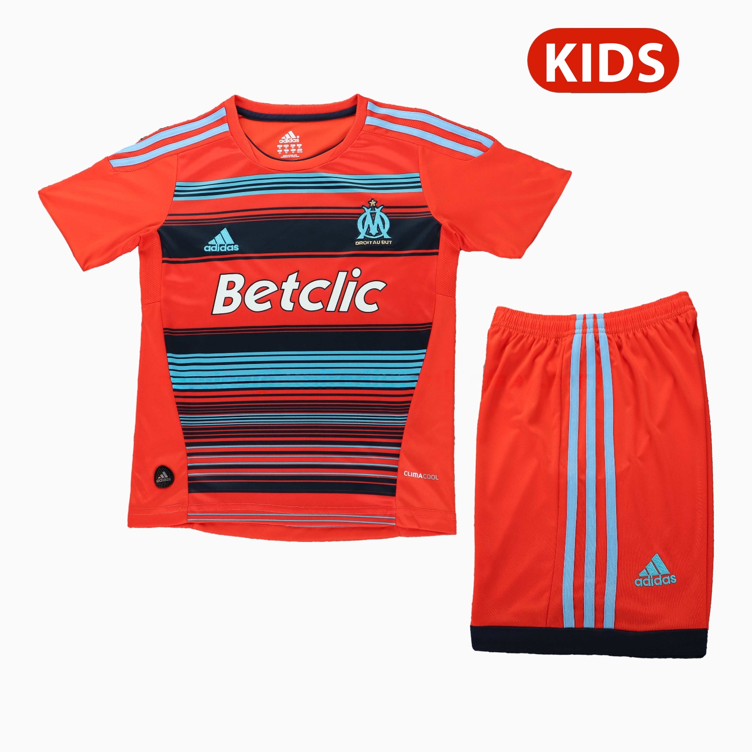 Retro Marseille 2011-12 Home Kids Kit - JerseysGala