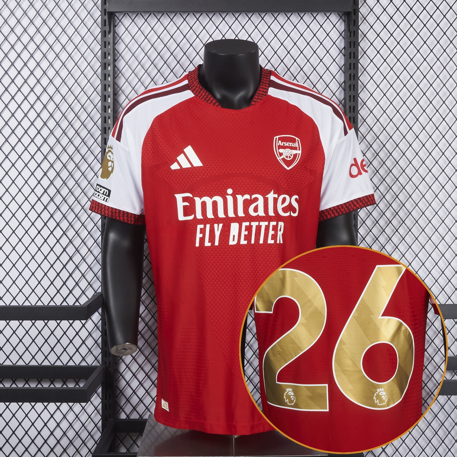 【Champion 26 Font】Arsenal 26-27 Home Jersey - Player Version - JerseysGala