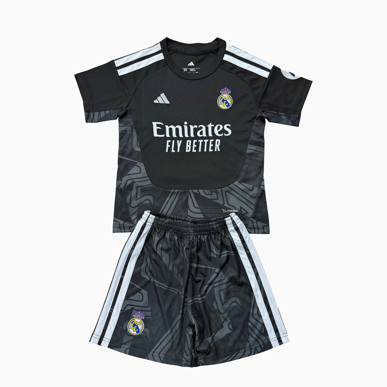 Real Madrid 26-27 Black Goalkeeper Men's Adult Jersey Set - Fans Version - JerseysGala