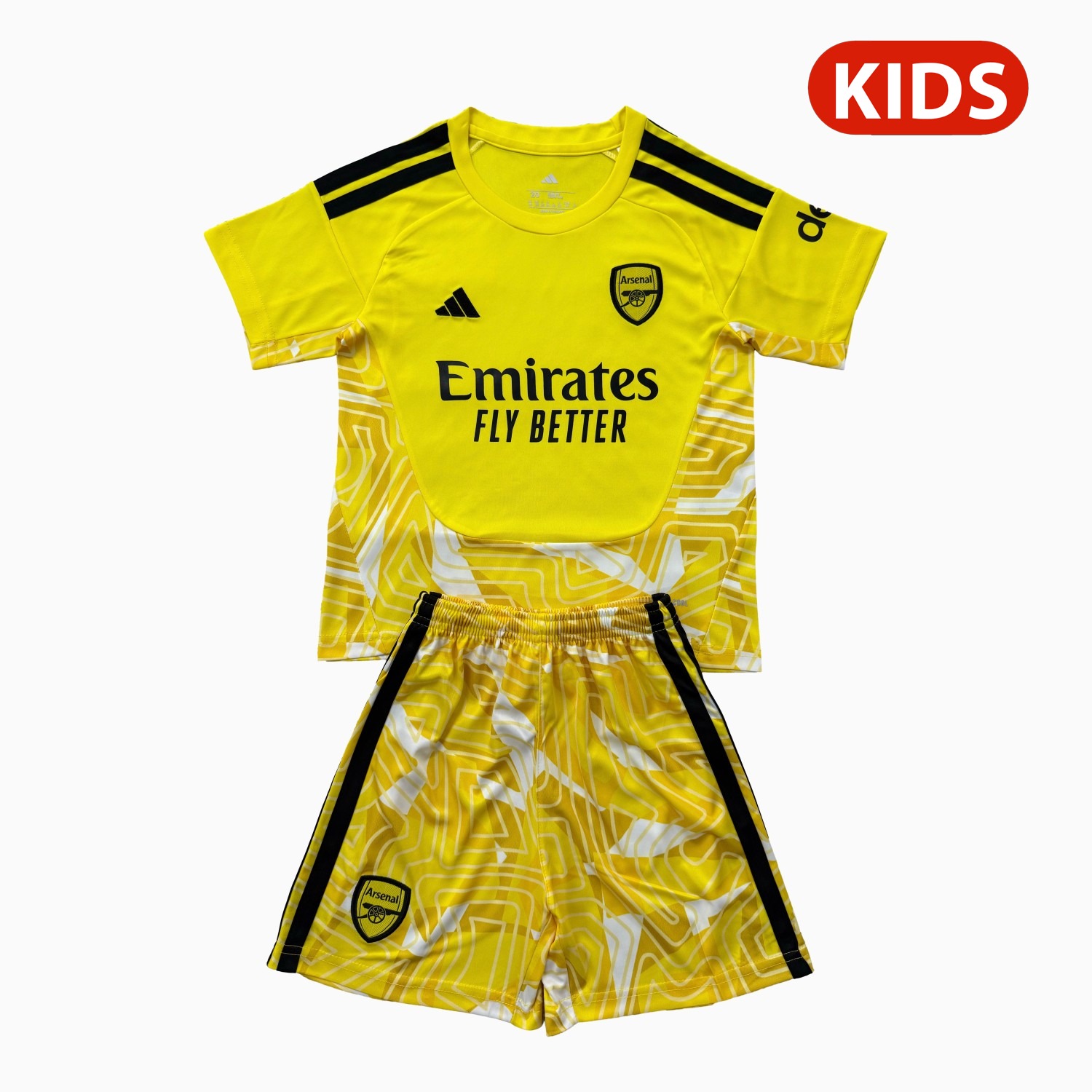 Arsenal 26-27 Yellow Goalkeeper Kids Kit - JerseysGala