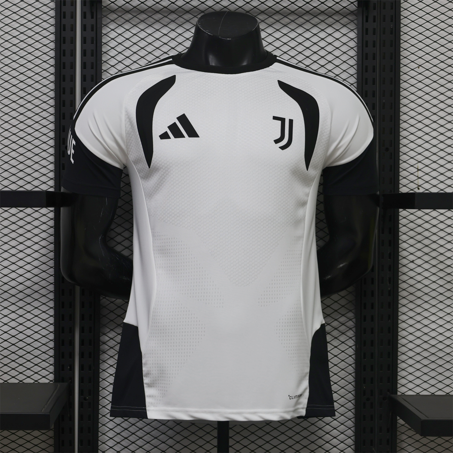 Juventus 26-27 Black Sleeves White Training Jersey - Player Version - JerseysGala