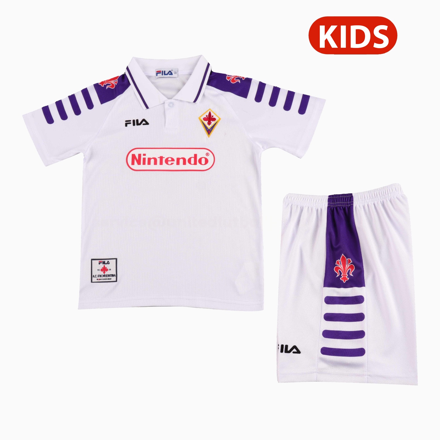 Retro Fiorentina 1998-99 Away Kids Kit - JerseysGala