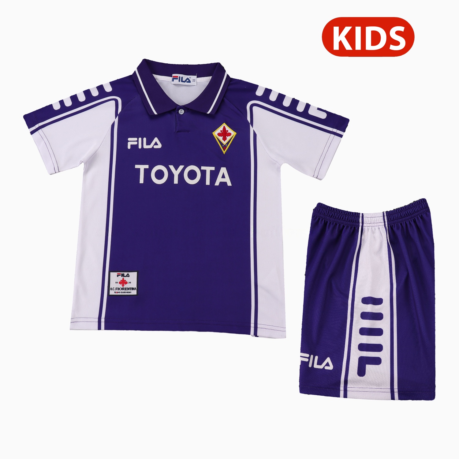 Retro Fiorentina 1999-00 Home Kids Kit - JerseysGala
