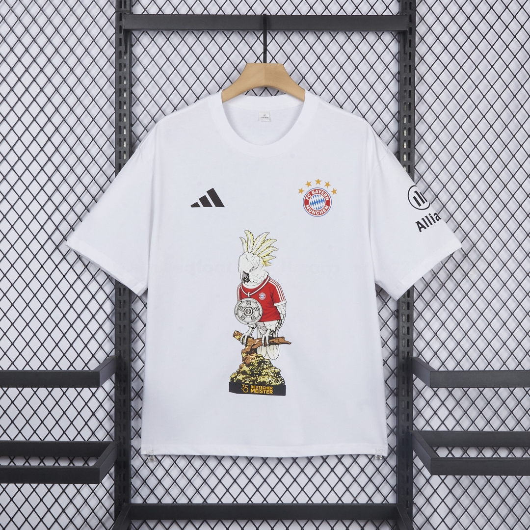 Bayern Munich 25-26 “35. Deutscher Meister” Championship Commemorative White T-shirt - JerseysGala