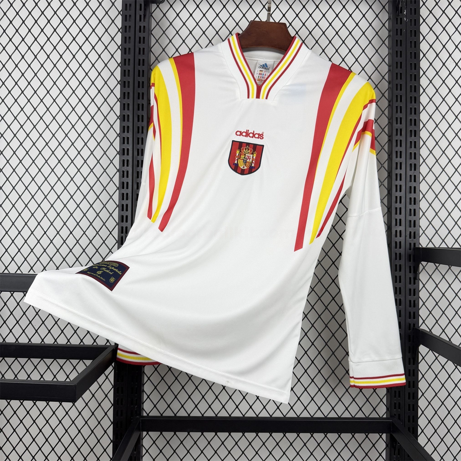 Retro Spain 1996 Away Long Sleeves Jersey - Fans Version - JerseysGala