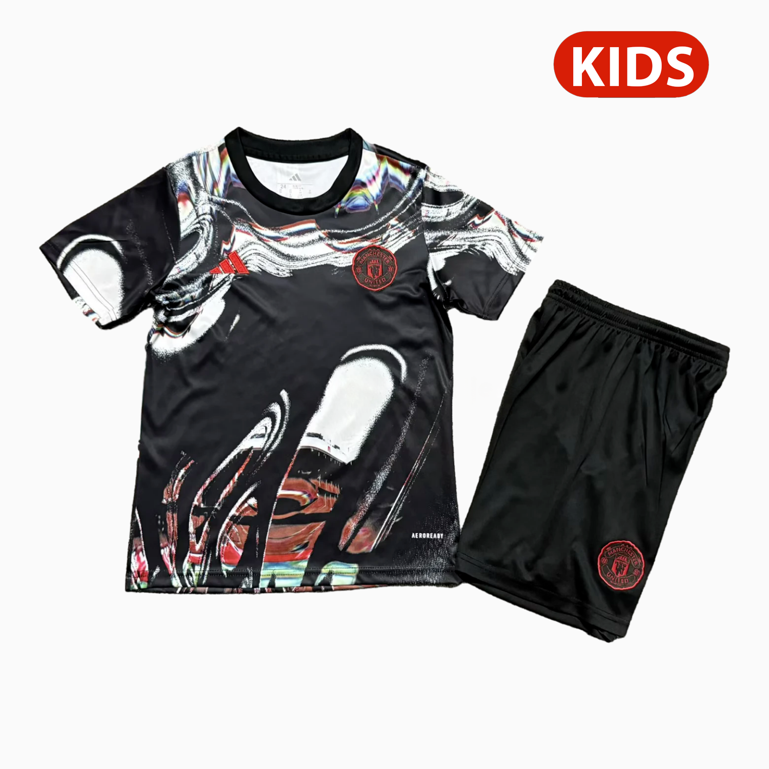 Manchester United 25-26 Ripples Black Special Kids Kit - JerseysGala