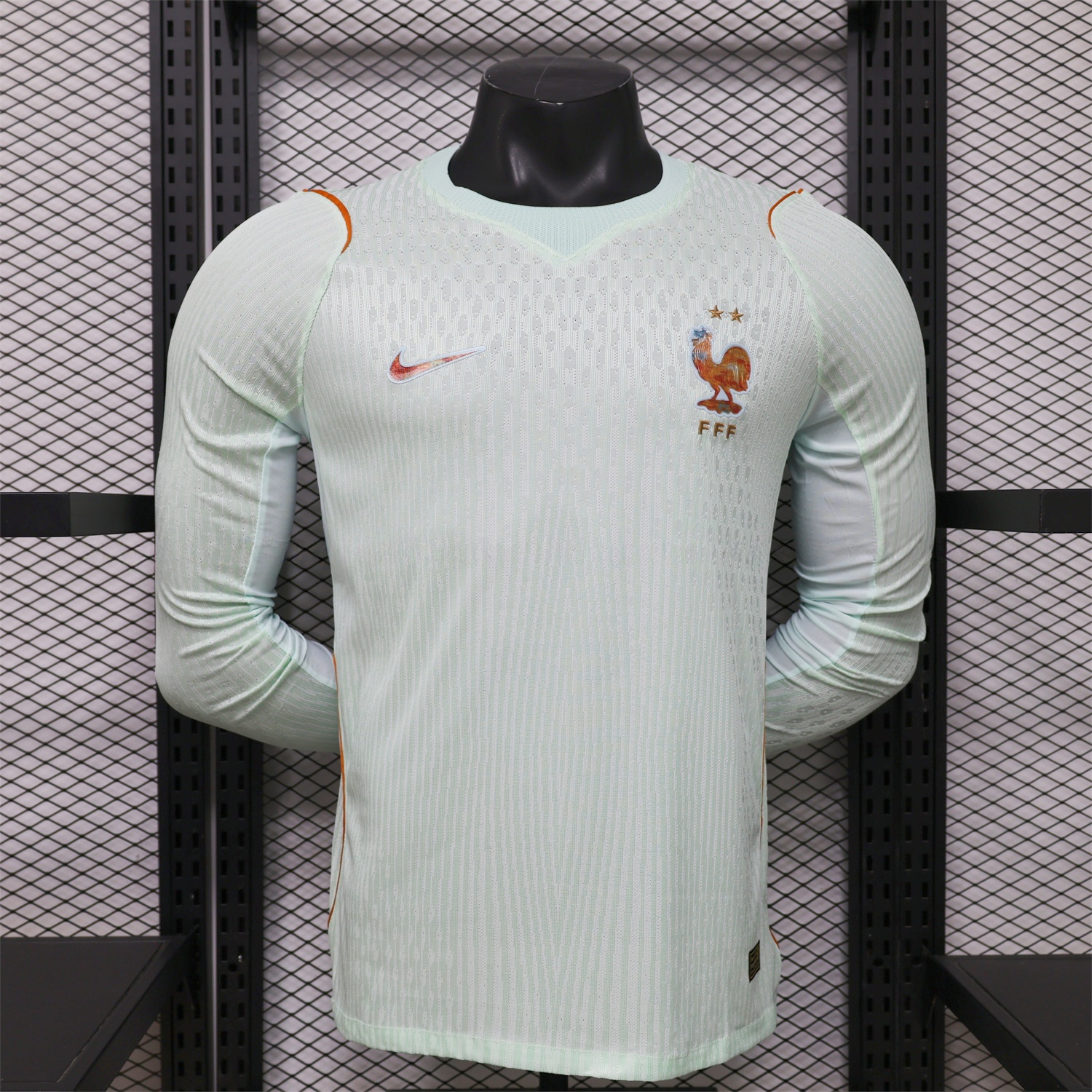 France 2026 Away Mint Green Long Sleeves Jersey - Player Version - JerseysGala