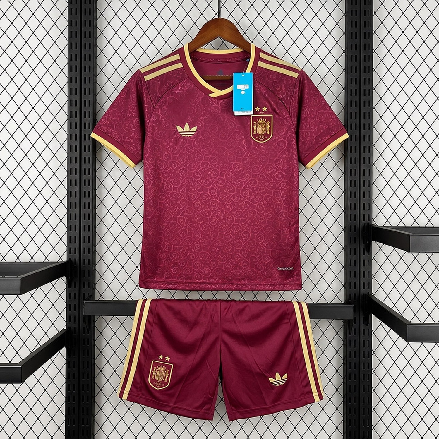 【Two-Crown Star】Spain 2026 World Cup Champions Maroon Kids Kit - JerseysGala