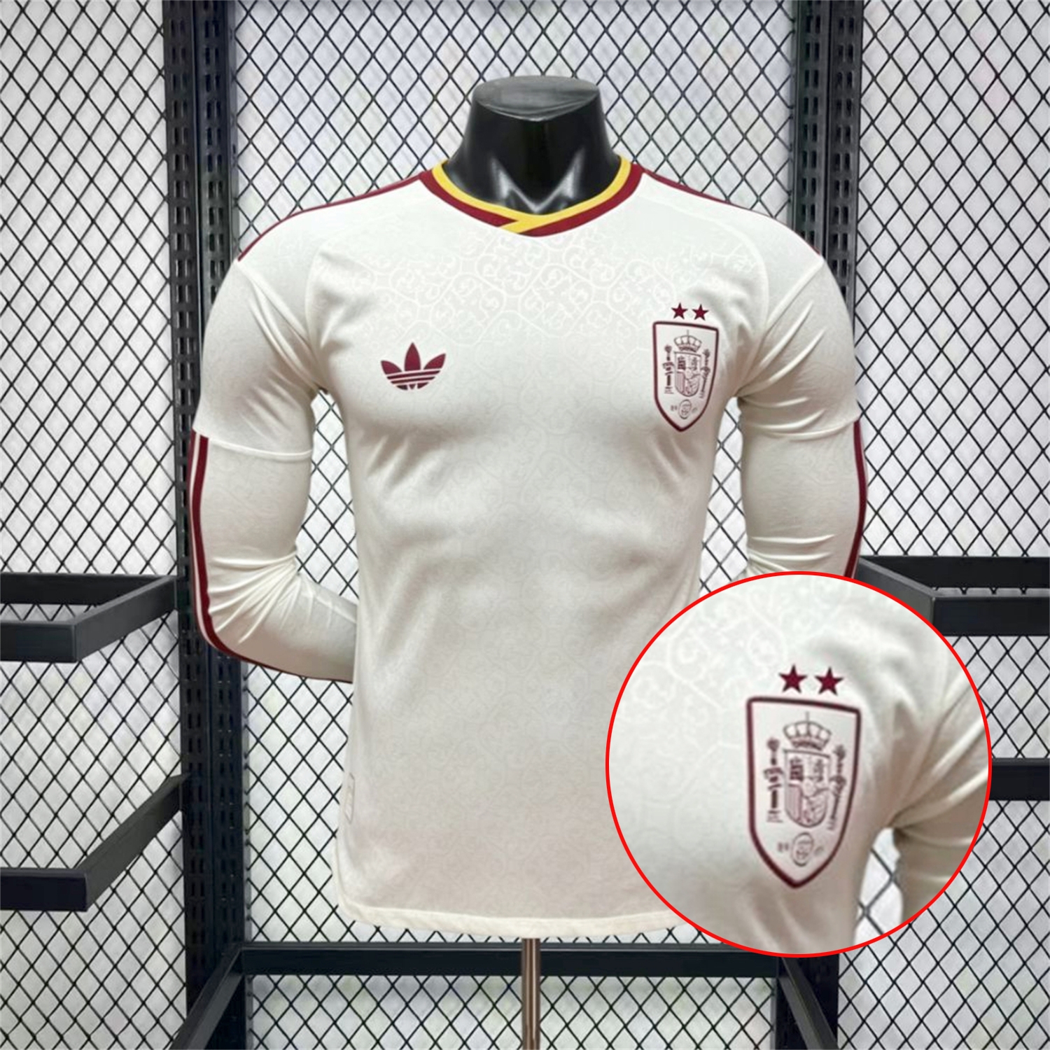 【Two-Crown Star】Spain 2026 Away Long Sleeves Jersey - Player Version - JerseysGala