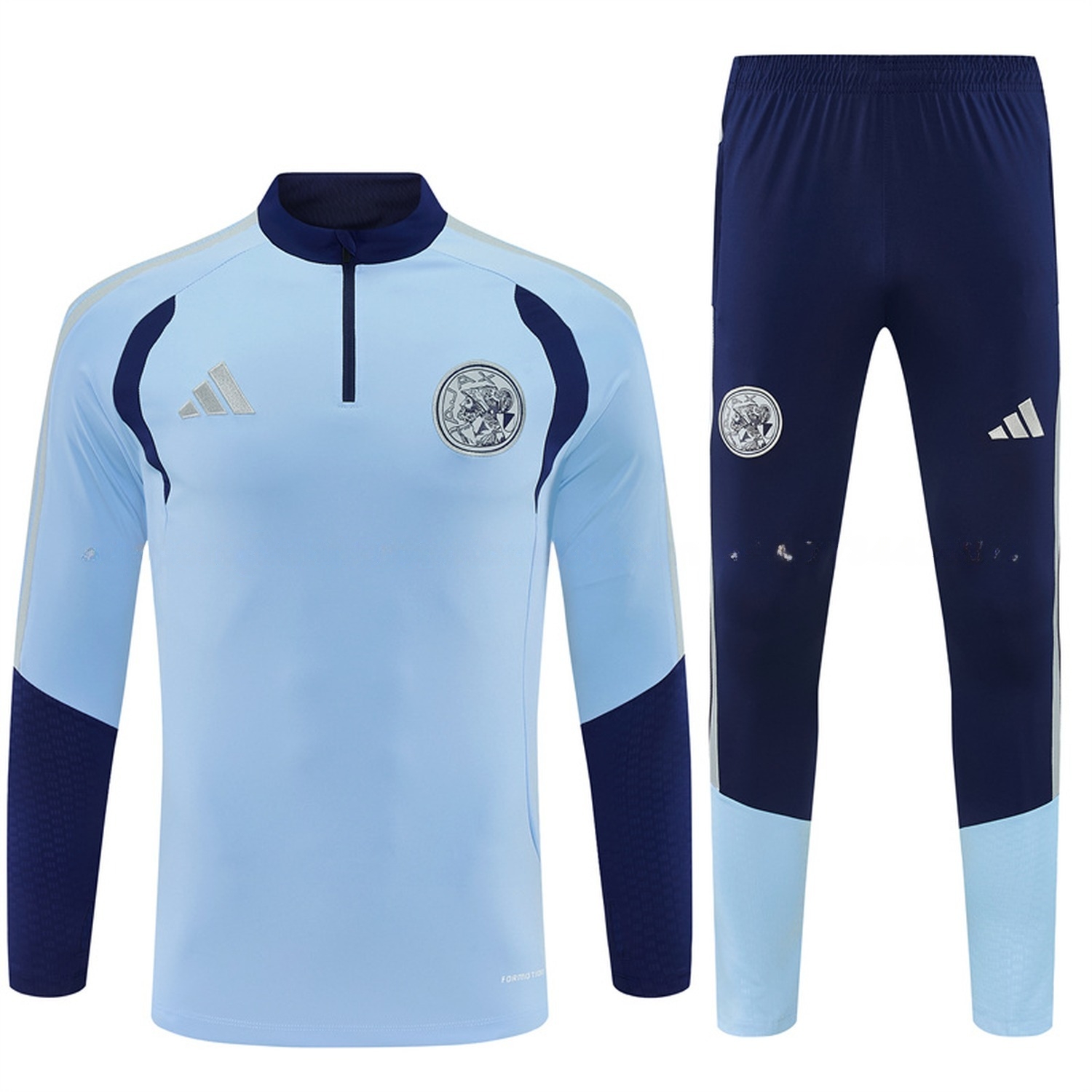 Ajax 26-27 Long Sleeve Training Set - Light Blue Top & Deep Blue Pants - JerseysGala
