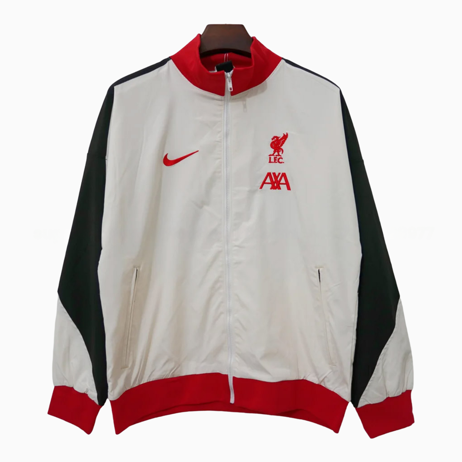 Retro Liver.pool 24-25 Windbreaker Jacket - White With Black - JerseysGala