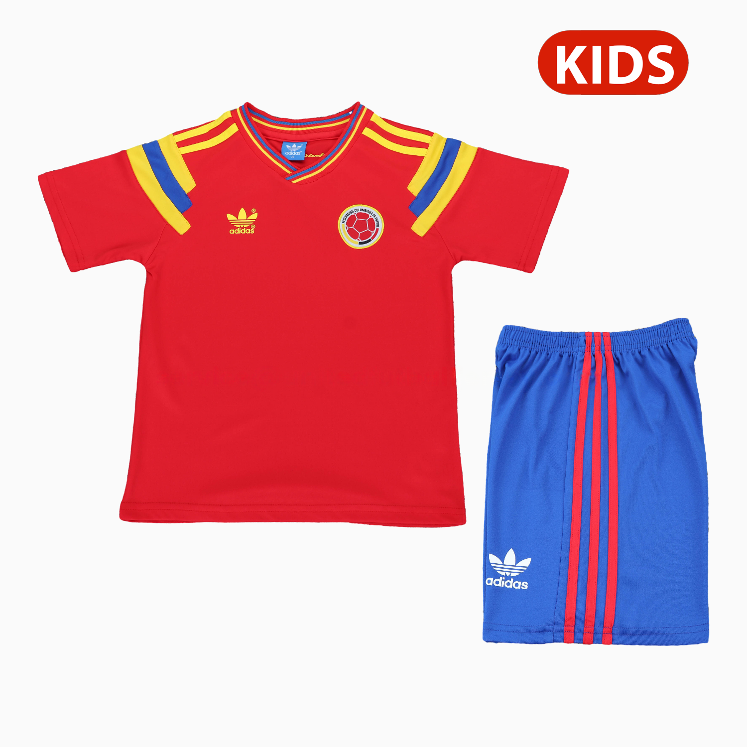 Retro Colombia 1990 Away Kids Kit - JerseysGala