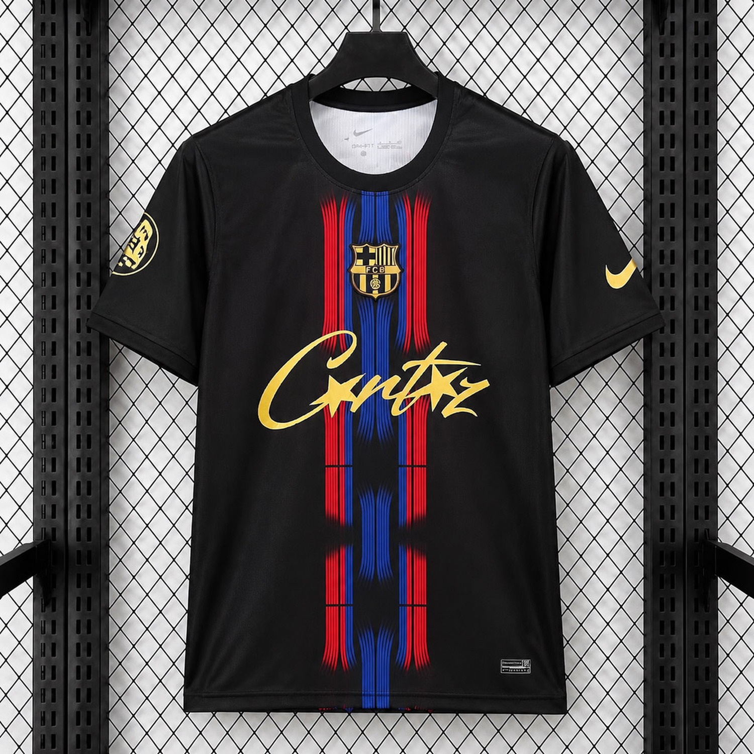 Barcelona 26-27 x Corteiz Black Special Jersey - Fans Version - JerseysGala