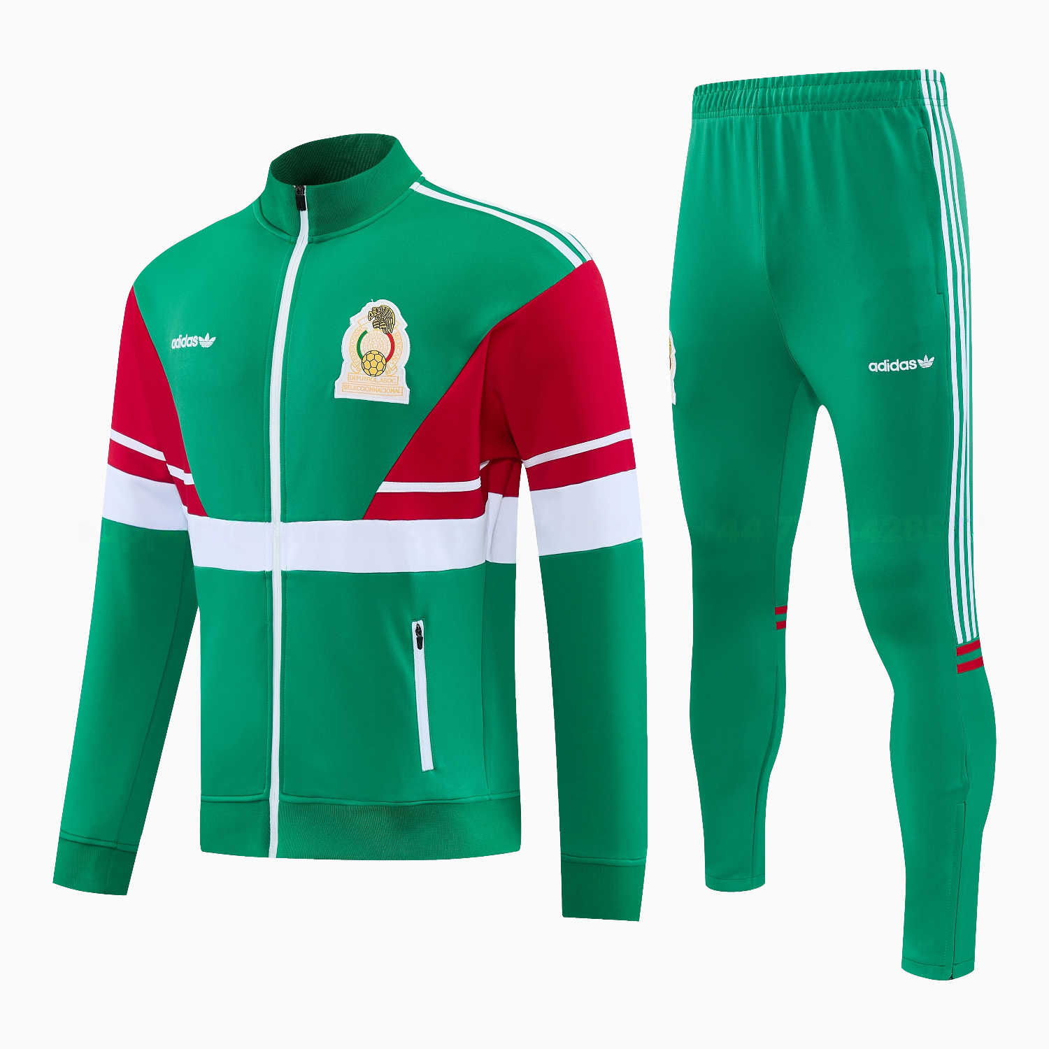 Mexico 2026 World Cup Jacket Training Tracksuit - Green Top & Green Pants - JerseysGala