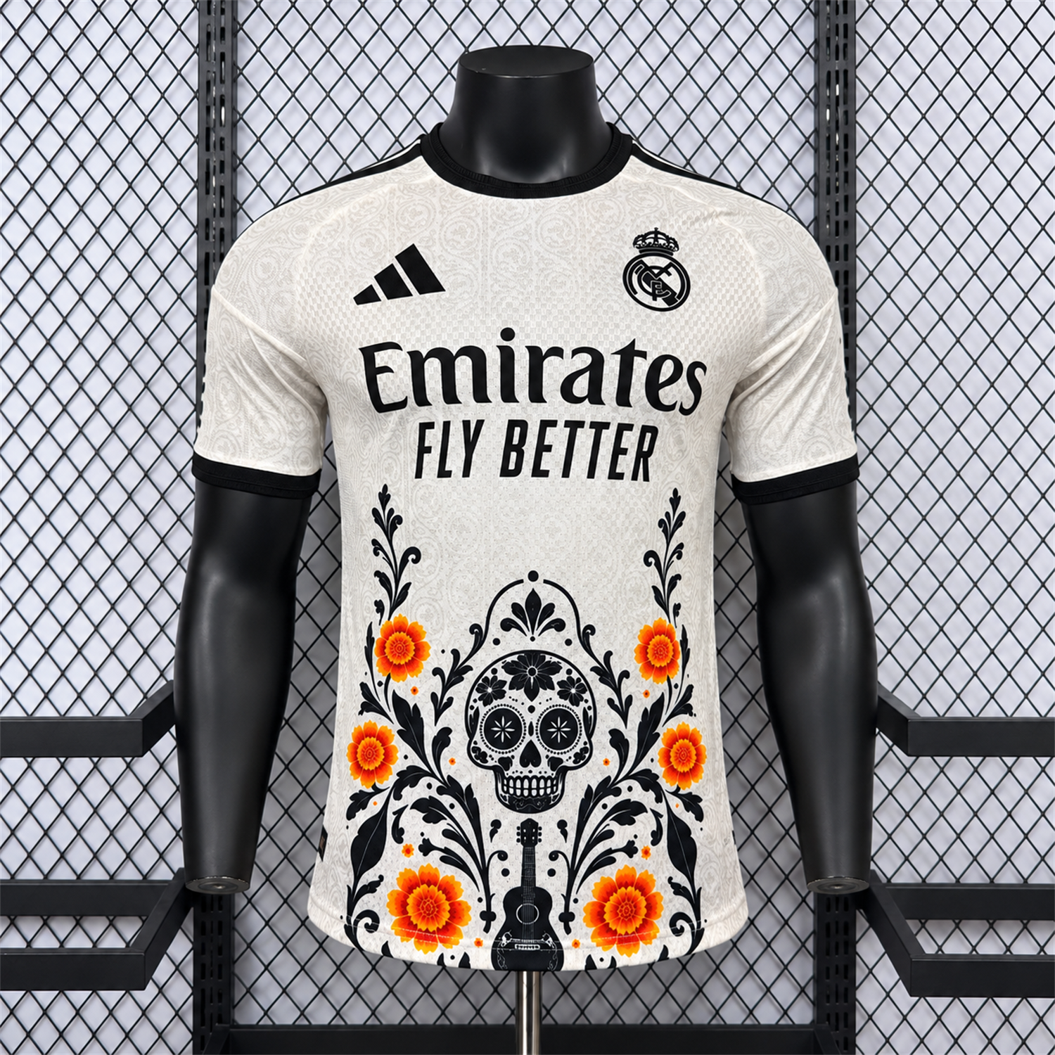 Real Madrid 26-27 Día de Muertos White Special Jersey - Player Version - JerseysGala