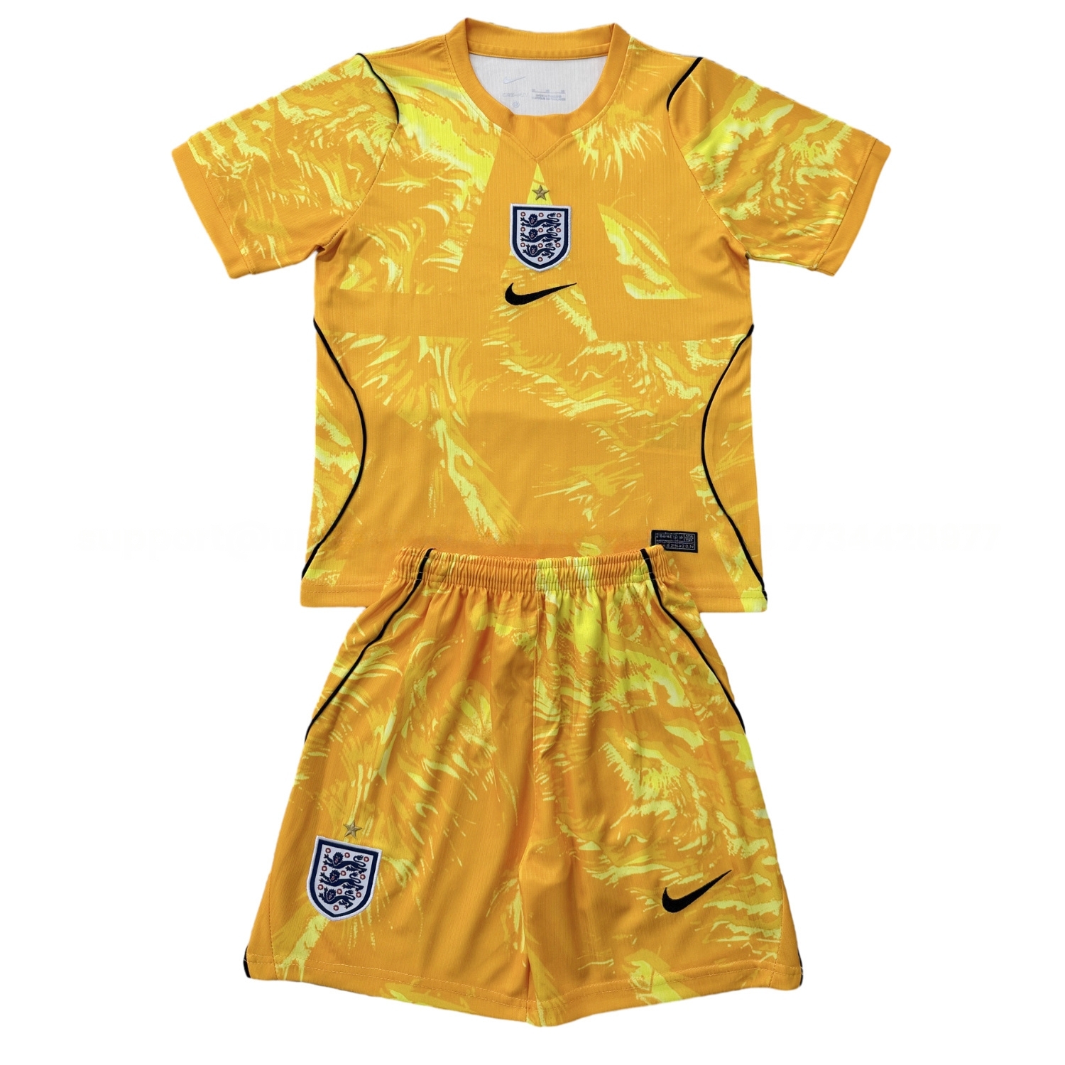 England 2026 Goalkeeper Yellow Men's Adult Jersey Set - Fans Version - JerseysGala