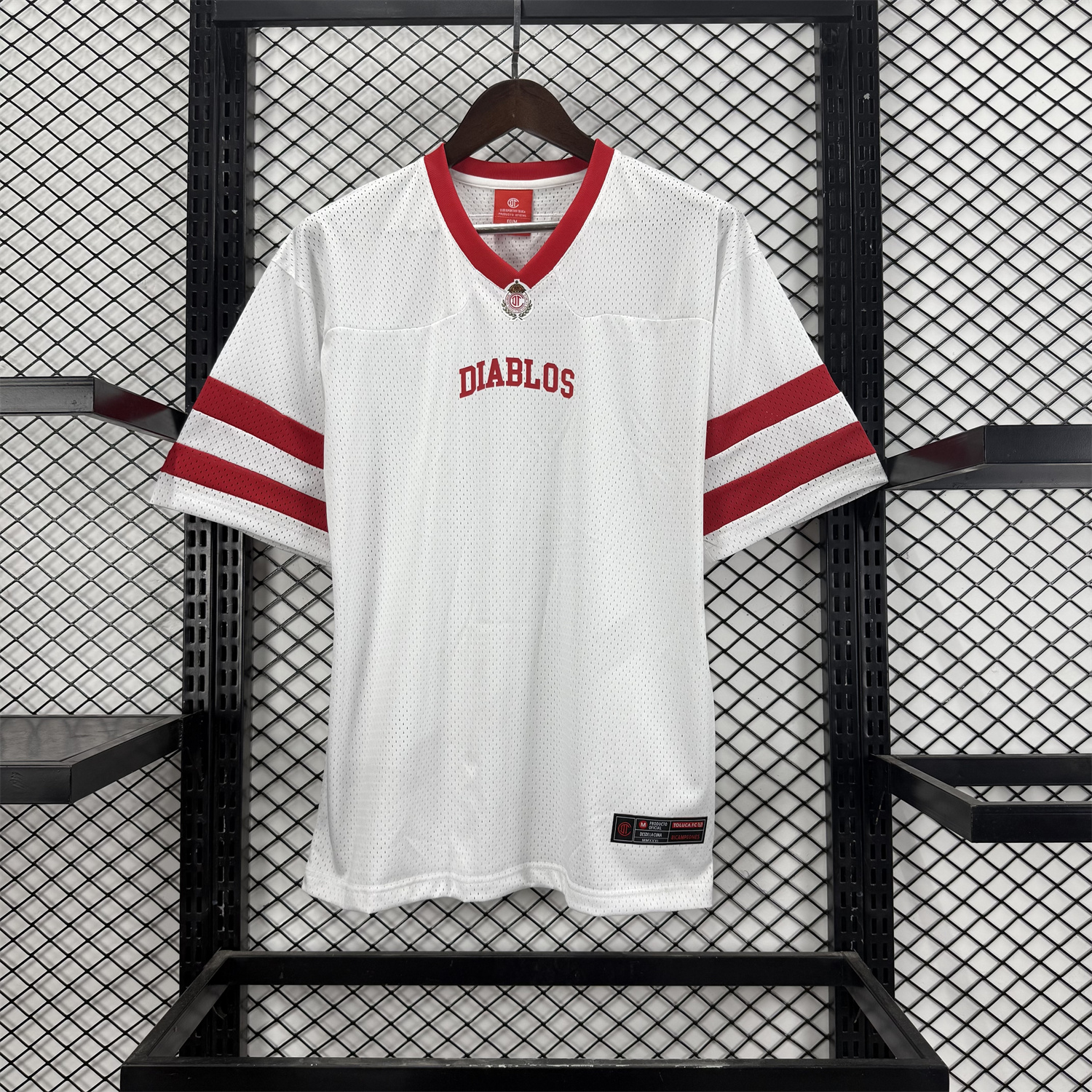 Toluca 25-26 White Diablos Baseball Jersey - JerseysGala
