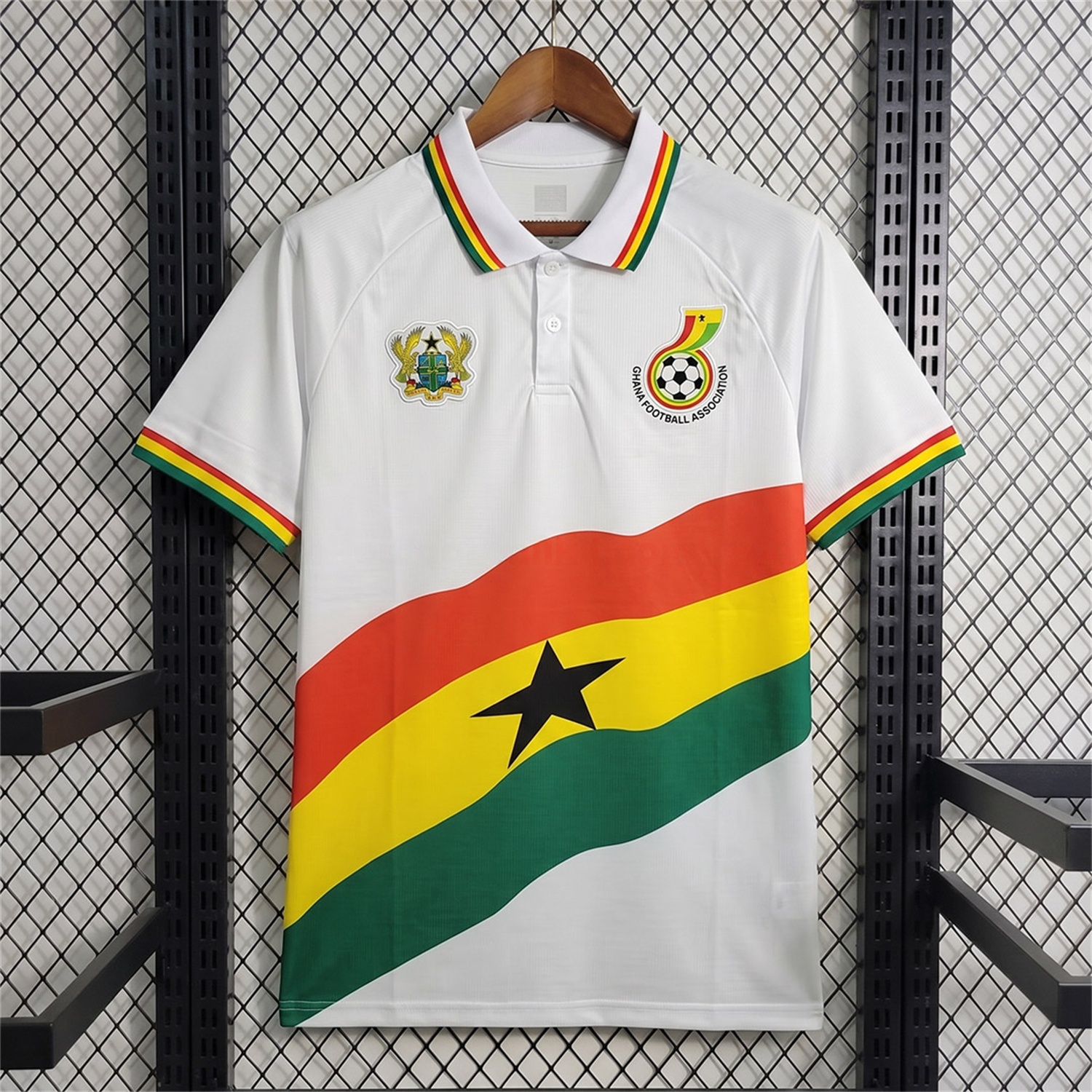 Ghana 2026 White With Flag Special Polo Jersey - Fans Version - JerseysGala