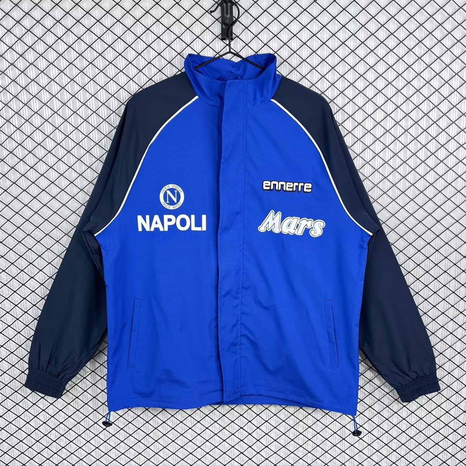 Retro Napoli 1989-90 Blue And Black Windbreaker - JerseysGala