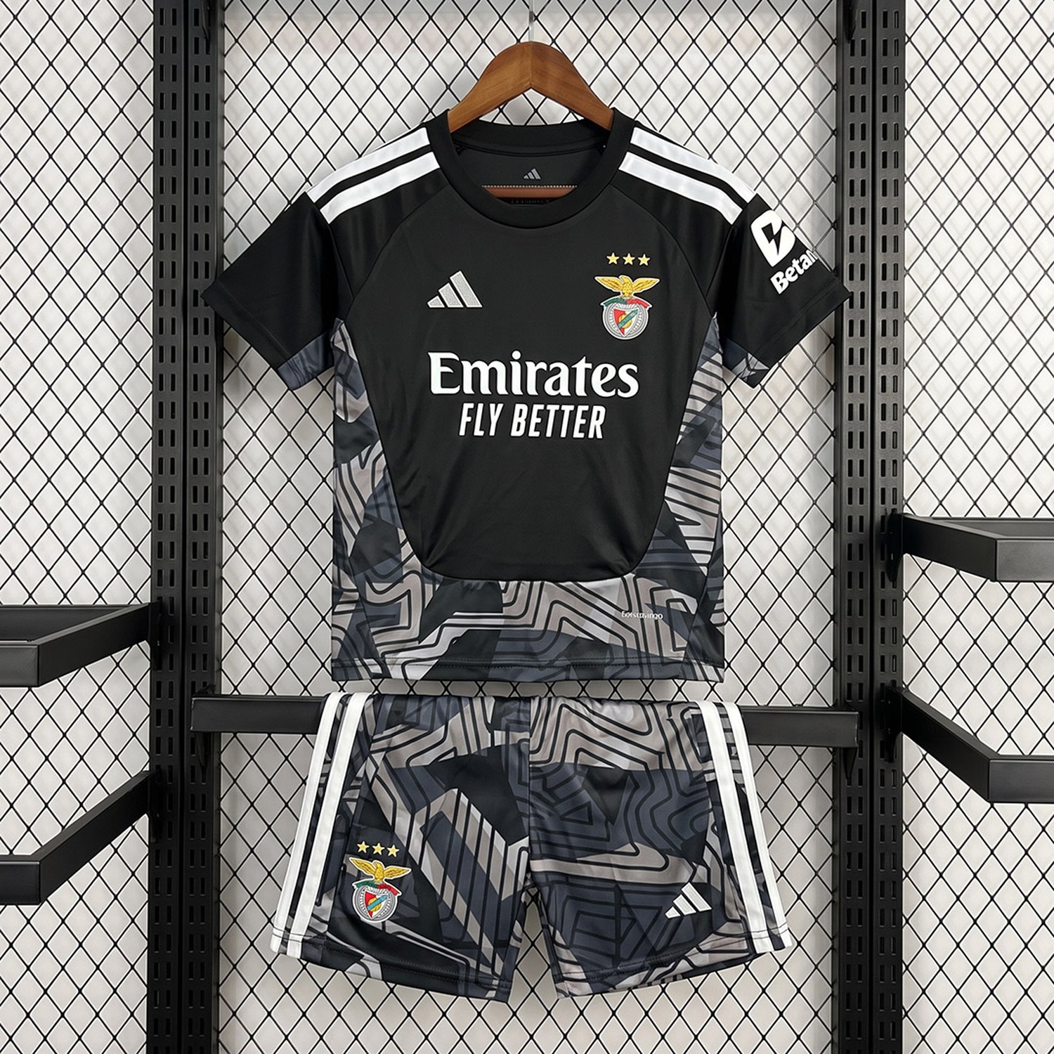 Benfica 26-27 Black Goalkeeper Kids Kit - JerseysGala