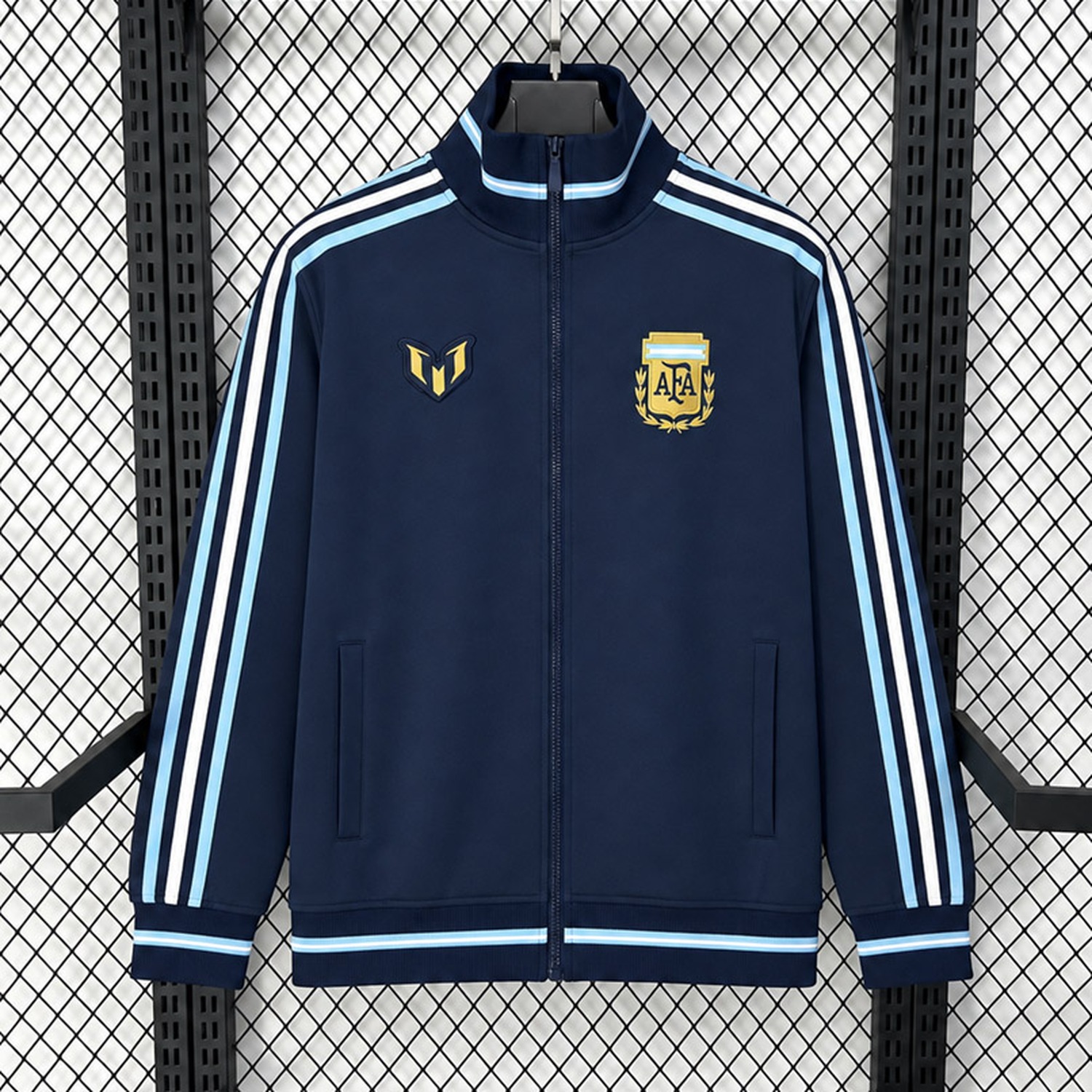 Argentina 2026 Messi Last Match Navy Blue Windbreaker Jacket - JerseysGala
