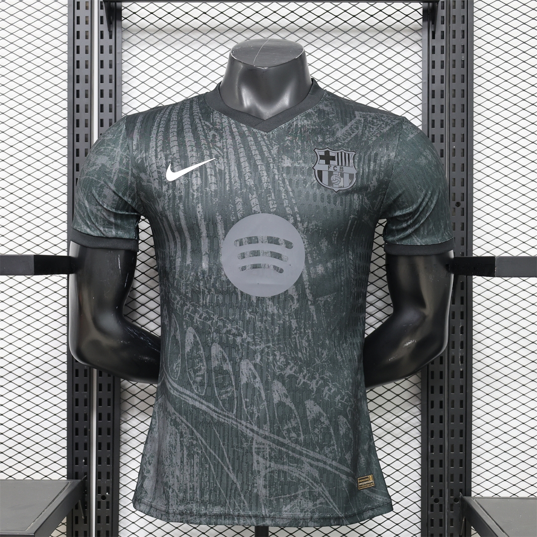 Barcelona 25-26 Grey And Black Special Jersey - Player Version - JerseysGala