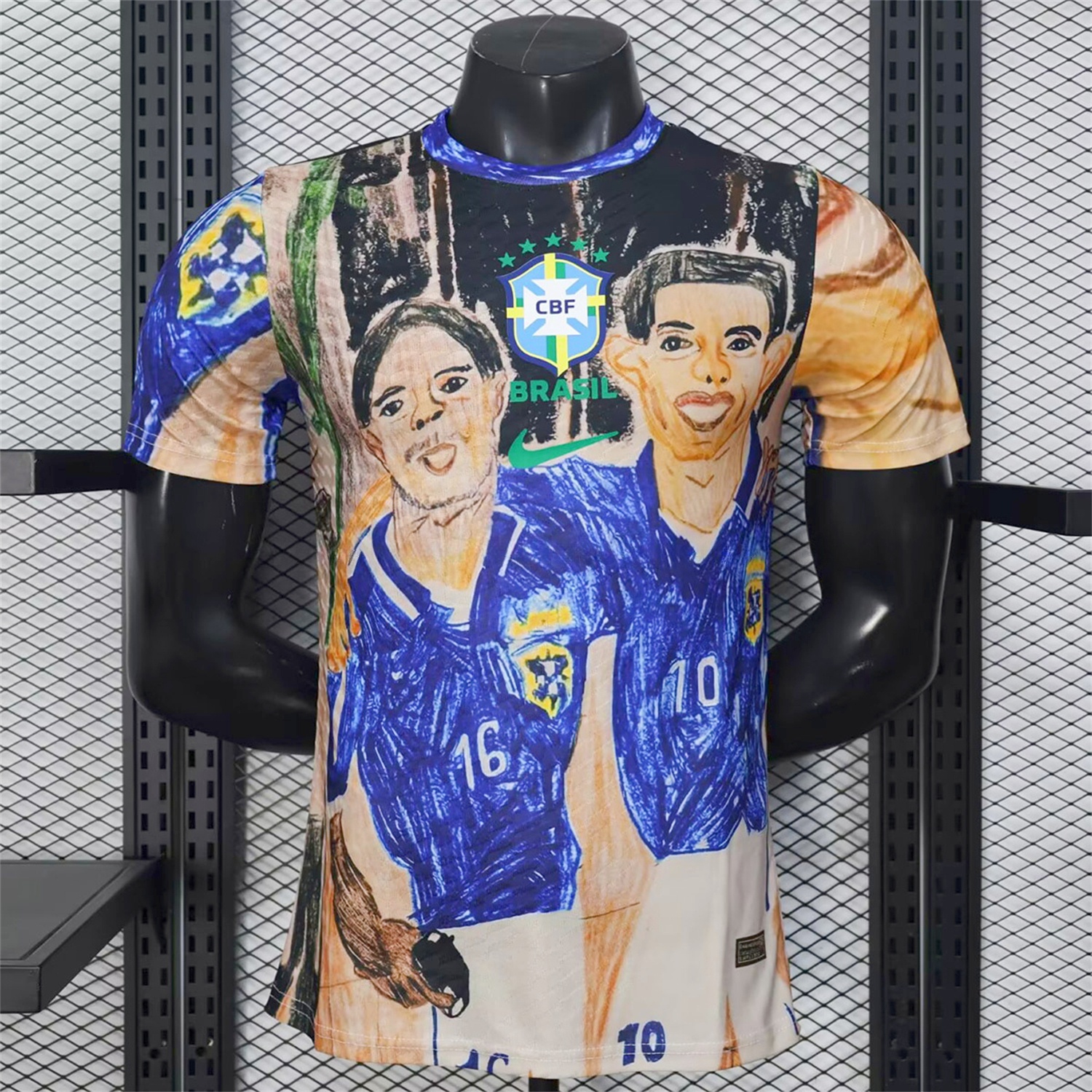 Brazil 2026 Painted Figures Special Jersey - Player Version - JerseysGala