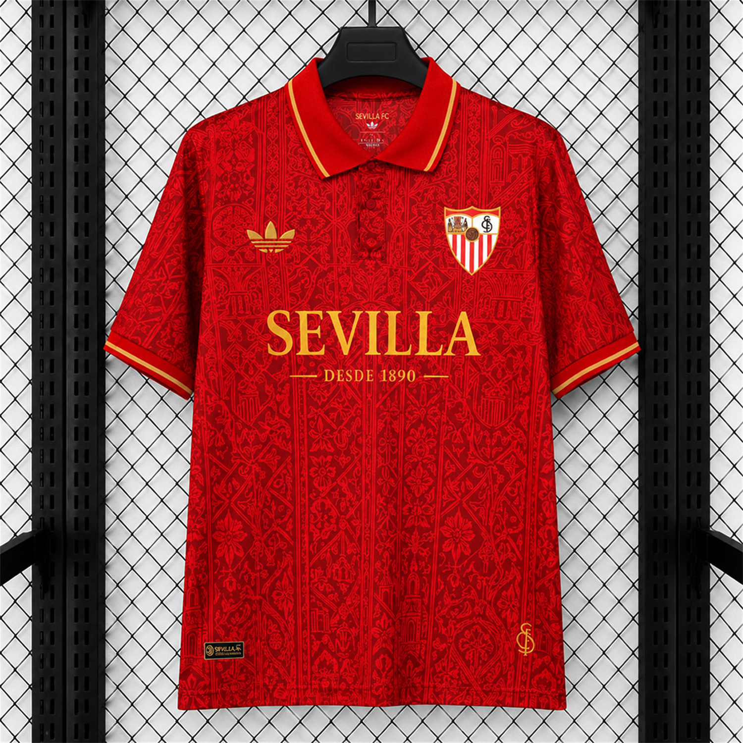 Sevilla 26-27 Lifestyle Red Polo Jersey - Fans Version - JerseysGala
