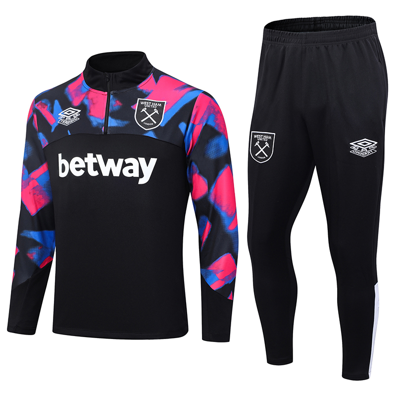 West Ham United 23-24 Long Sleeve Training Set -Black - JerseysGala