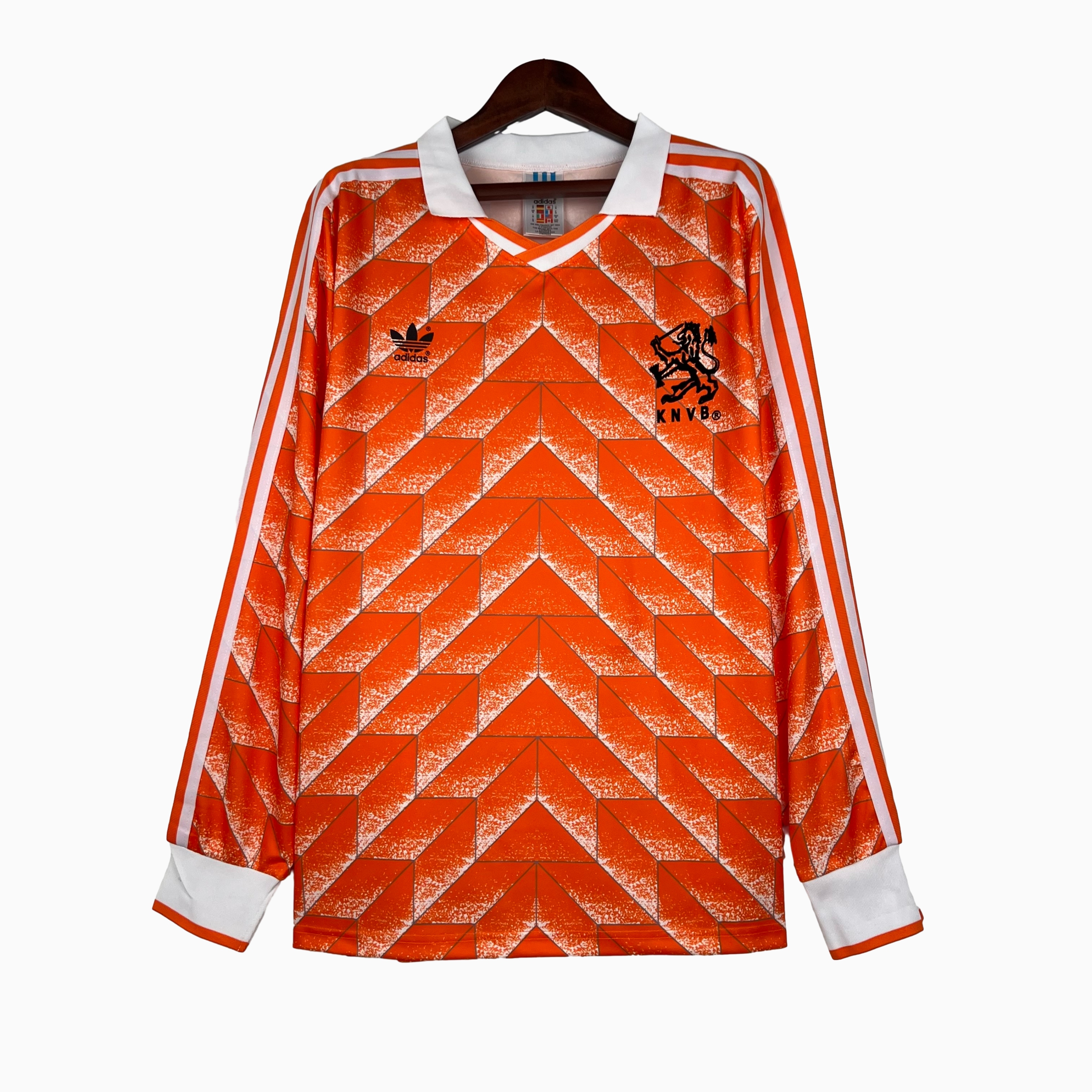 Retro Netherlands1988 Home Stadium Long Sleeve Jersey - JerseysGala