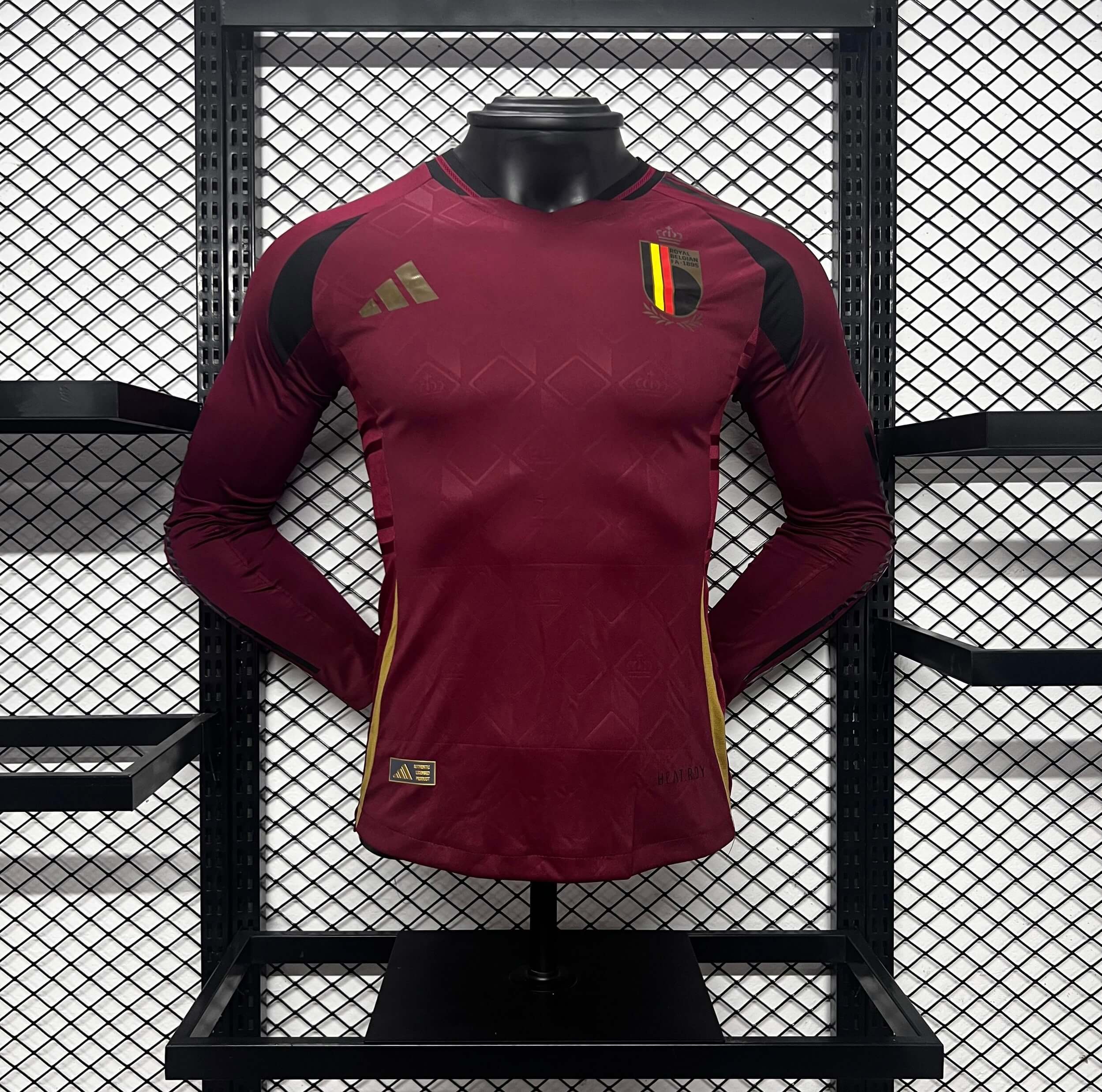 Belgium 2024 Home Stadium Long Sleeve Jersey - Player Version - JerseysGala