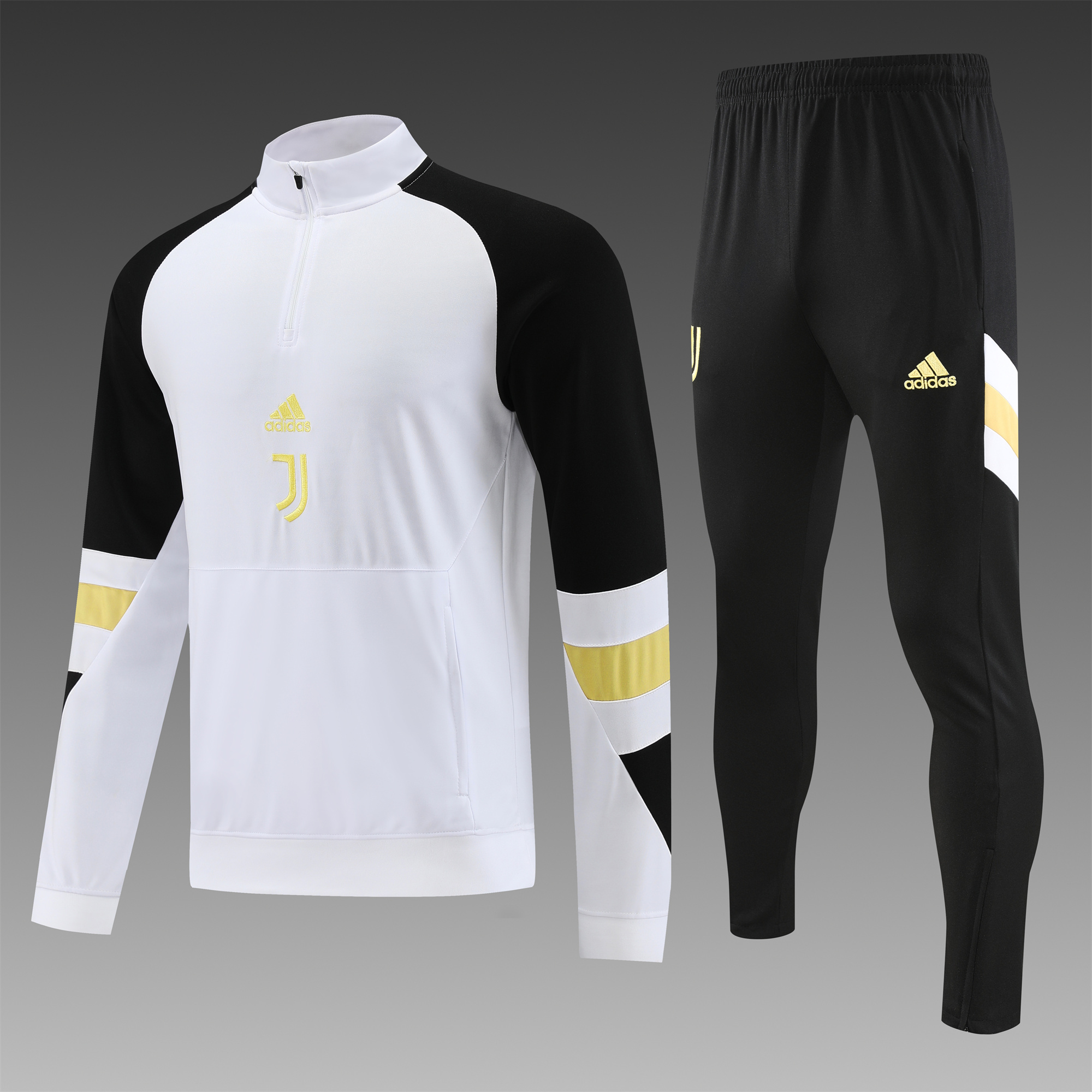 Juventus 23-24 Long Sleeve Training Set White Yellow - JerseysGala
