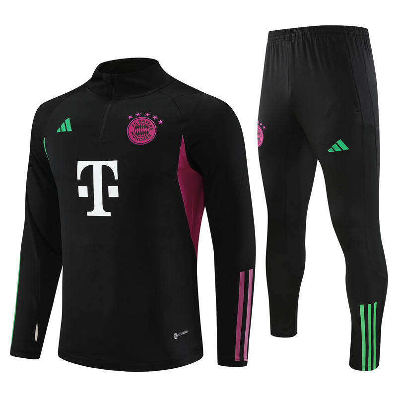 Bayern Munich 23-24 Long Sleeve Training Set -Black - JerseysGala