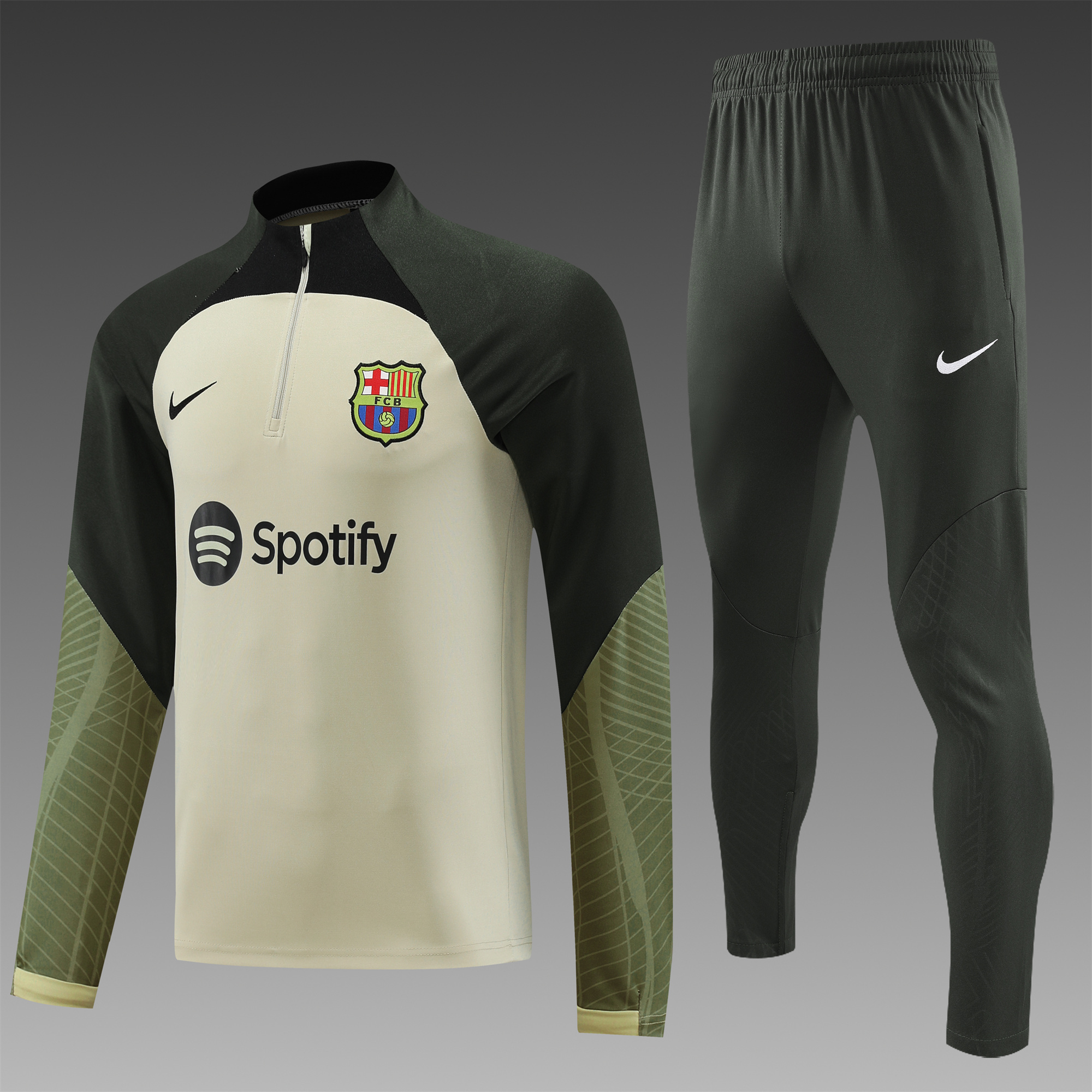 B.A.R.S.A 23-24 Long Sleeve Training Set Green - JerseysGala