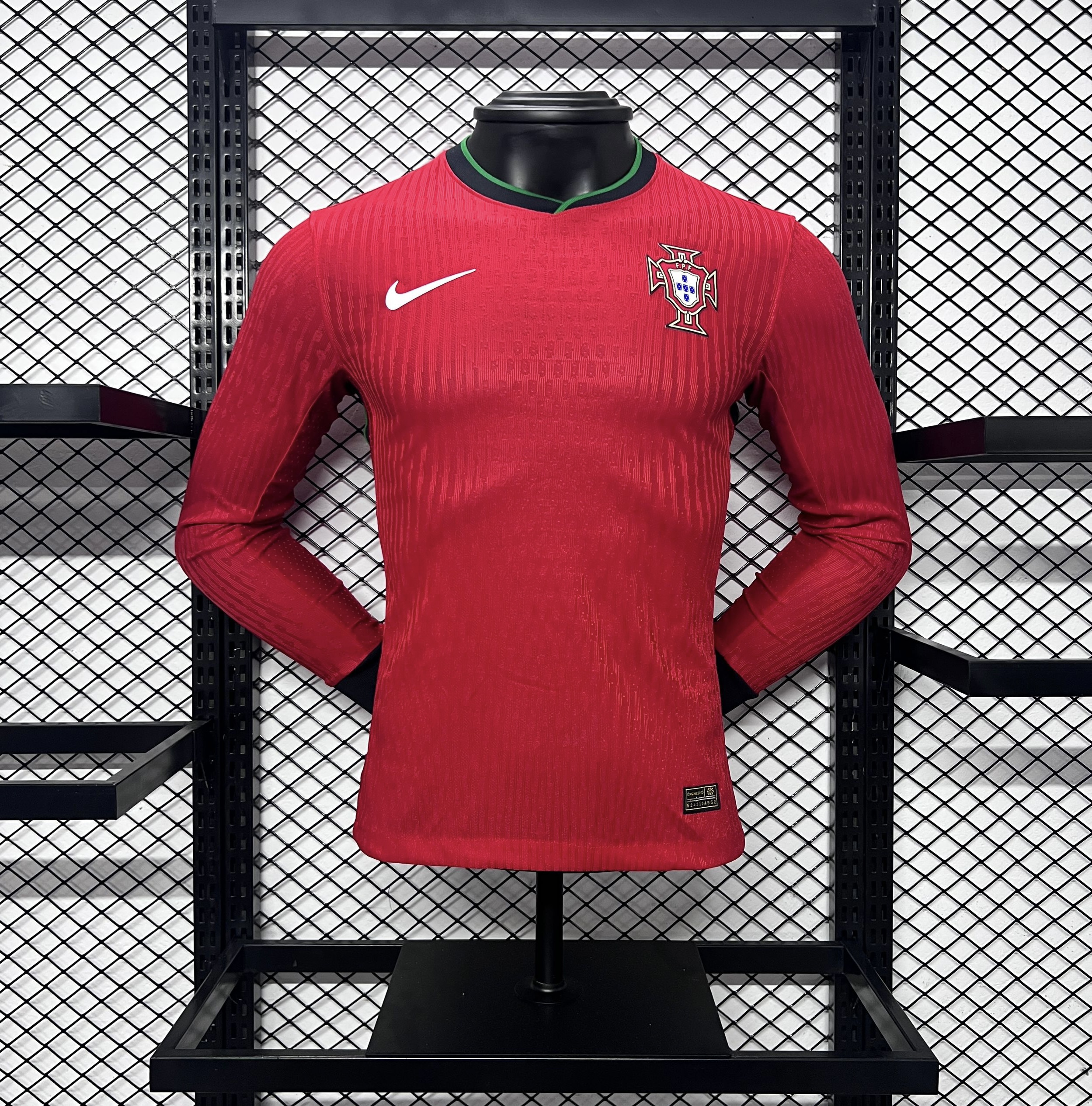 Portugal 2024 Home Stadium Long Sleeve Jersey - Player Version - JerseysGala