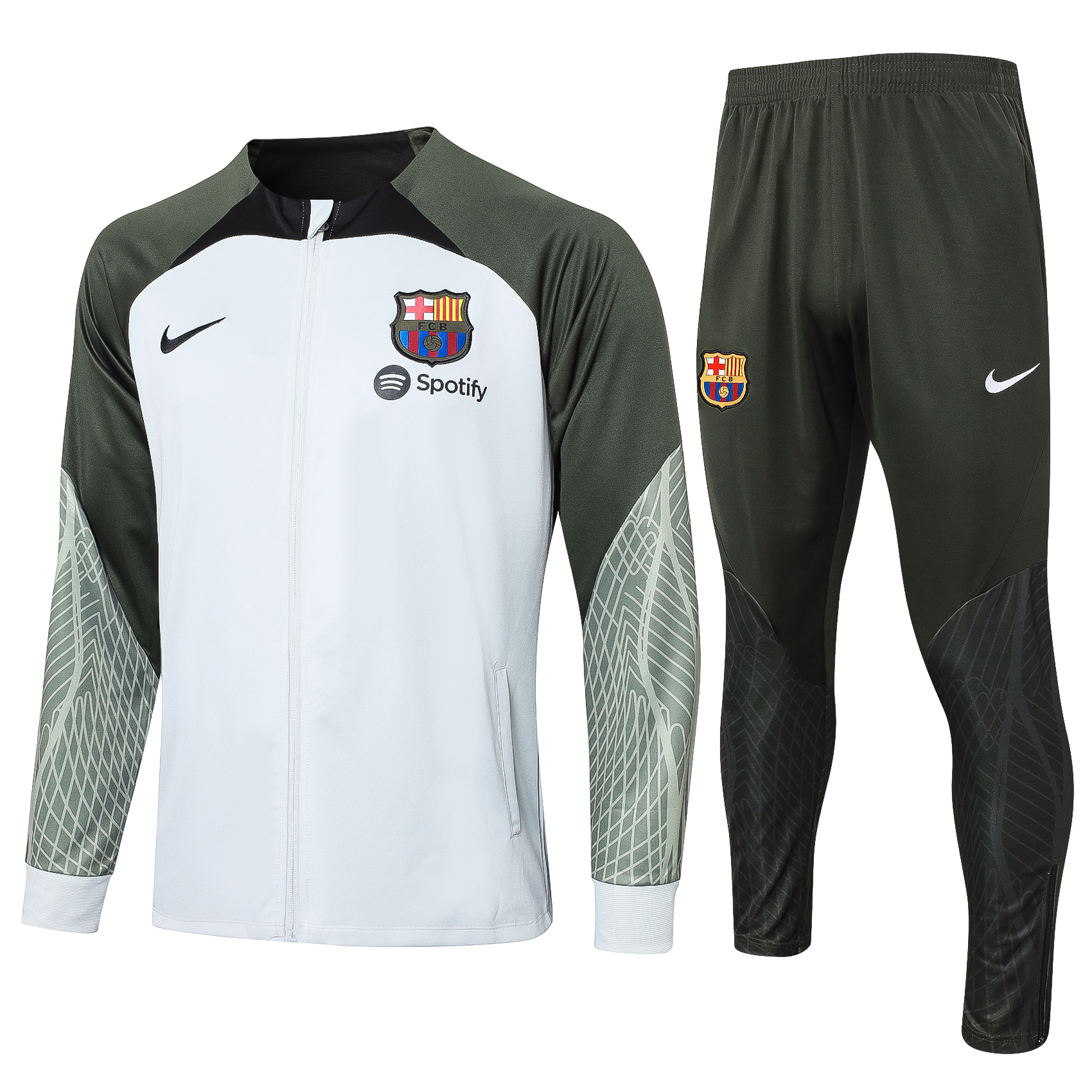 B.A.R.S.A 23-24 Jacket Training Tracksuit - Light Grey - JerseysGala