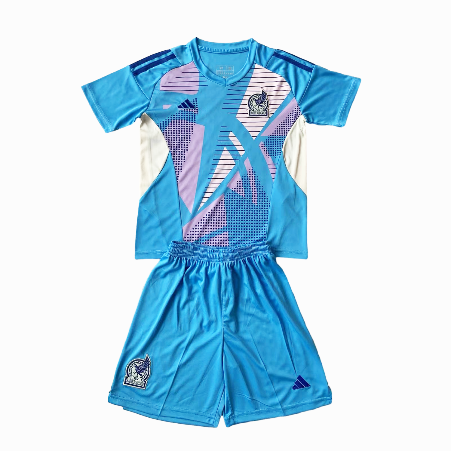 Mexico 2024 Goalkeeper Kids Kit - Lake Blue - JerseysGala