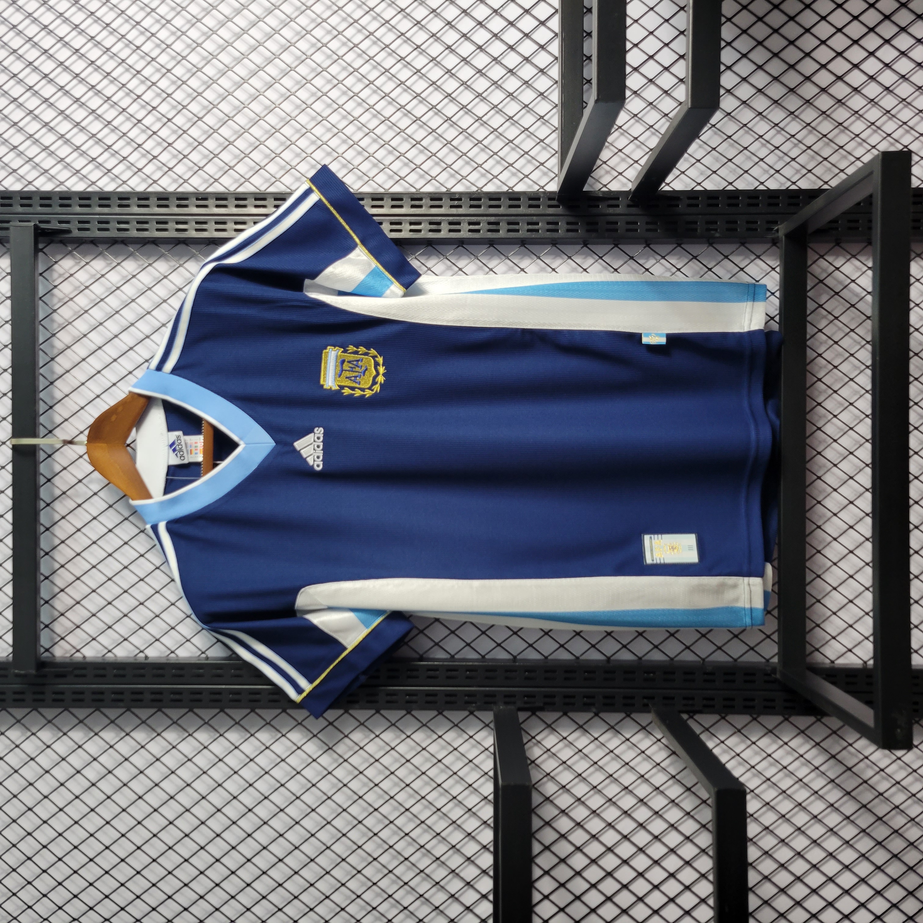 Retro Argentina 1998 Away Stadium Jersey - JerseysGala