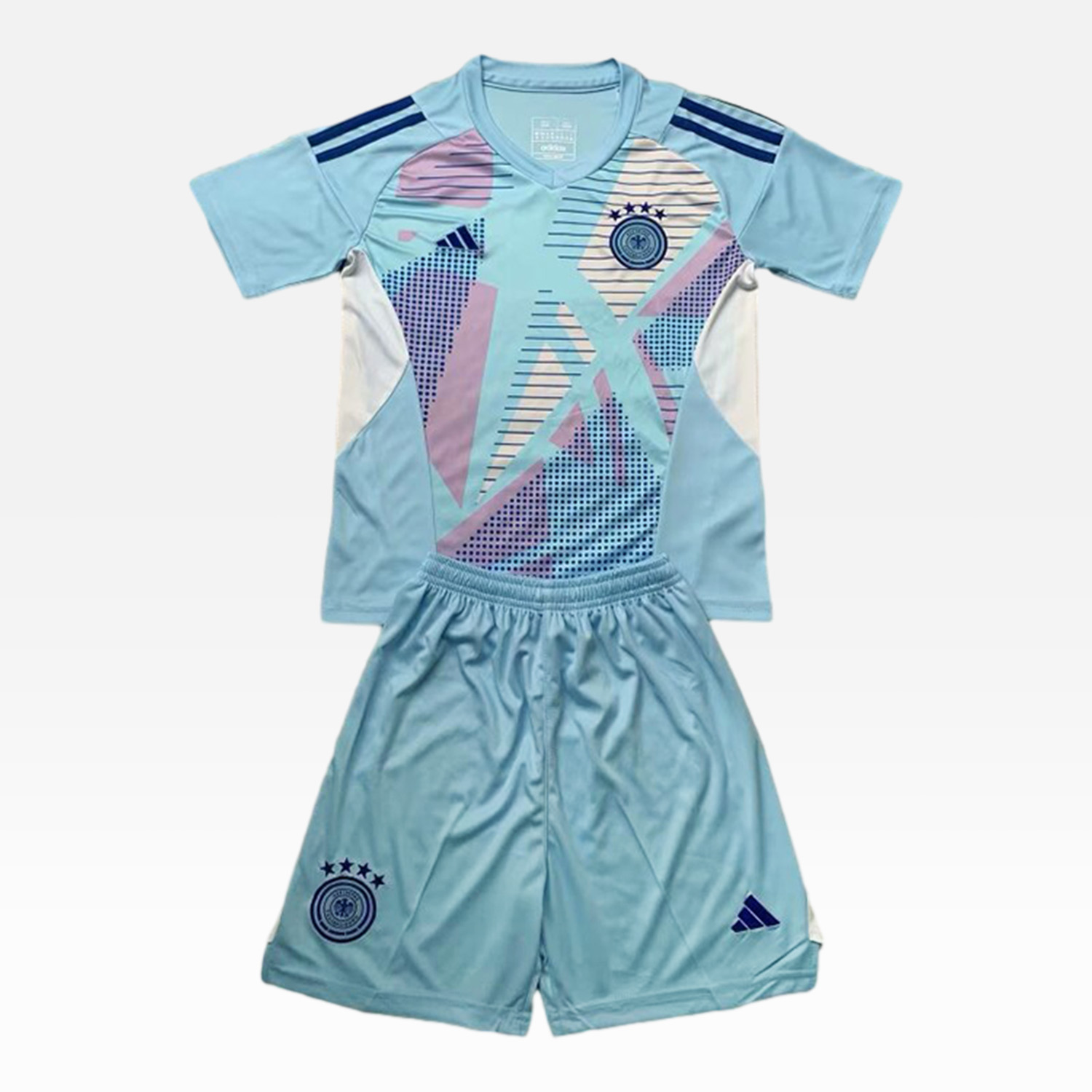Germany 2024 Lake Blue Goalkeeper Kids Kit - JerseysGala