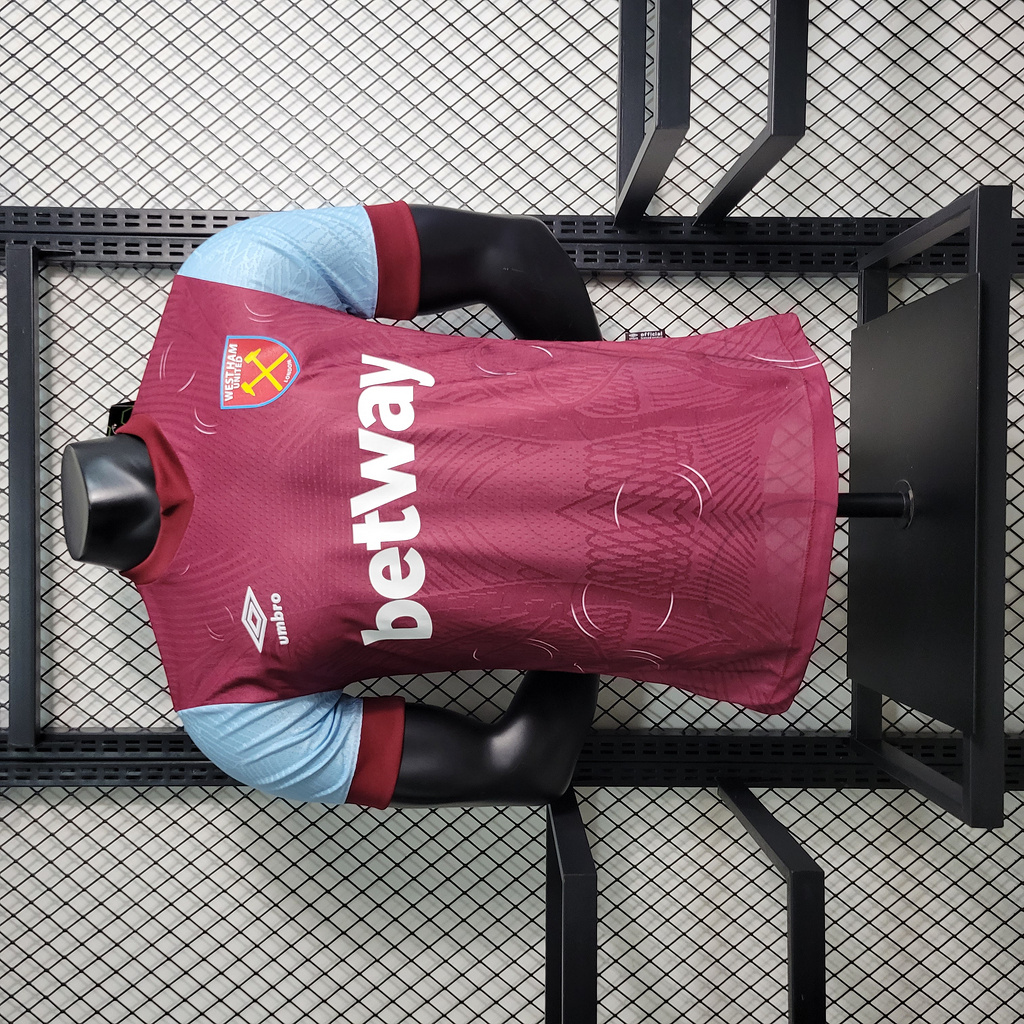 West Ham United 23-24 Home Stadium Jersey - Player Version - JerseysGala