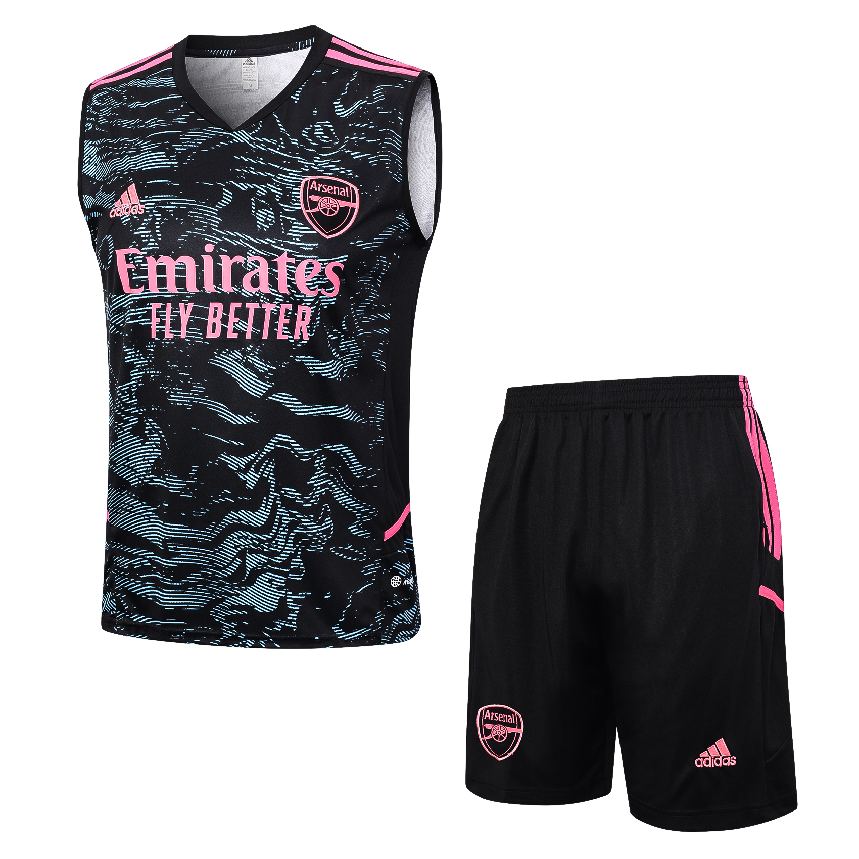 Arsenal 23-24 New Black Training Vest Suit - JerseysGala