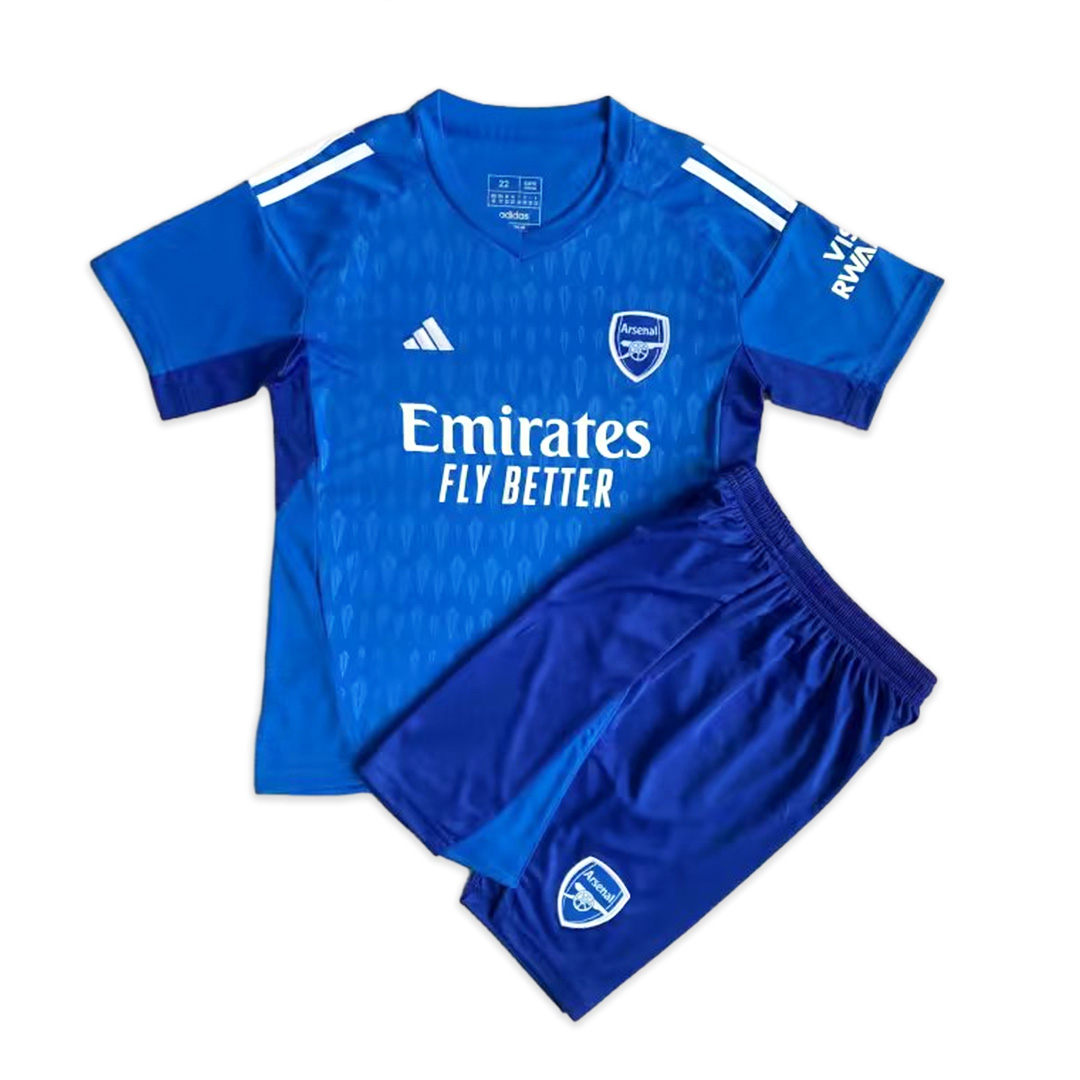 Arsenal 23-24 Blue Goalkeeper Men's Adult Jersey Set - Fans Version - JerseysGala