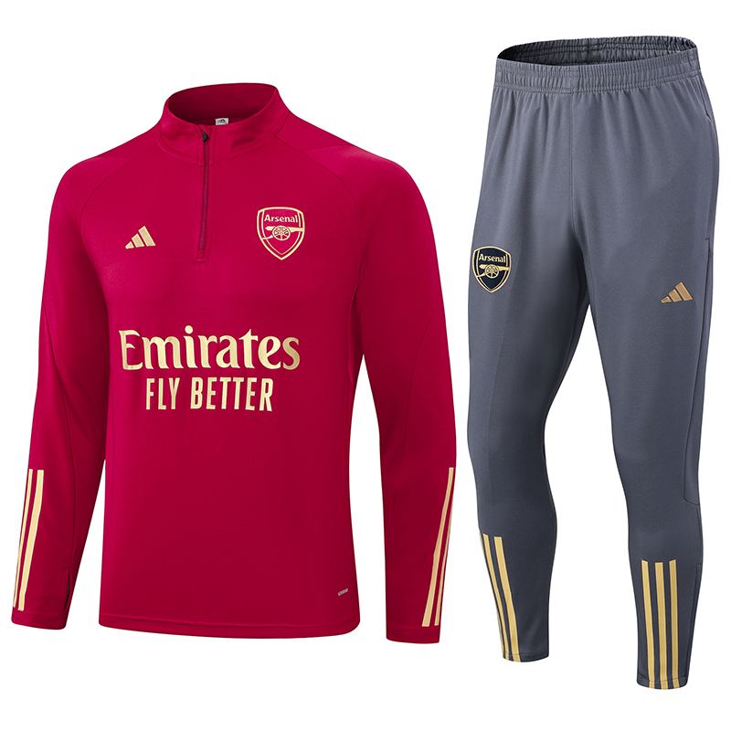 Arsenal 23-24 Long Sleeve Training Set -Red - JerseysGala