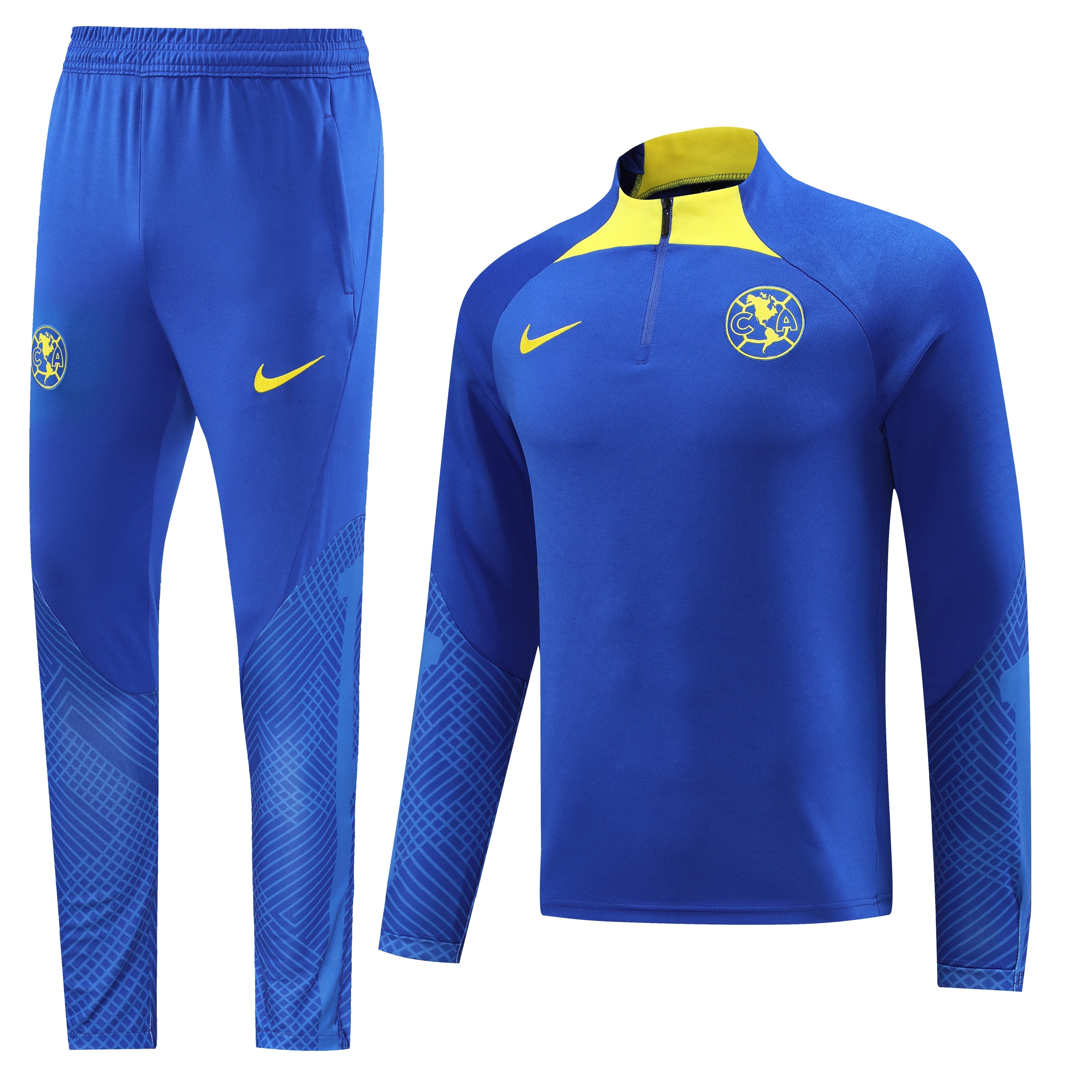Club America 23-24 Long Sleeve Training Set -Dark blue - JerseysGala
