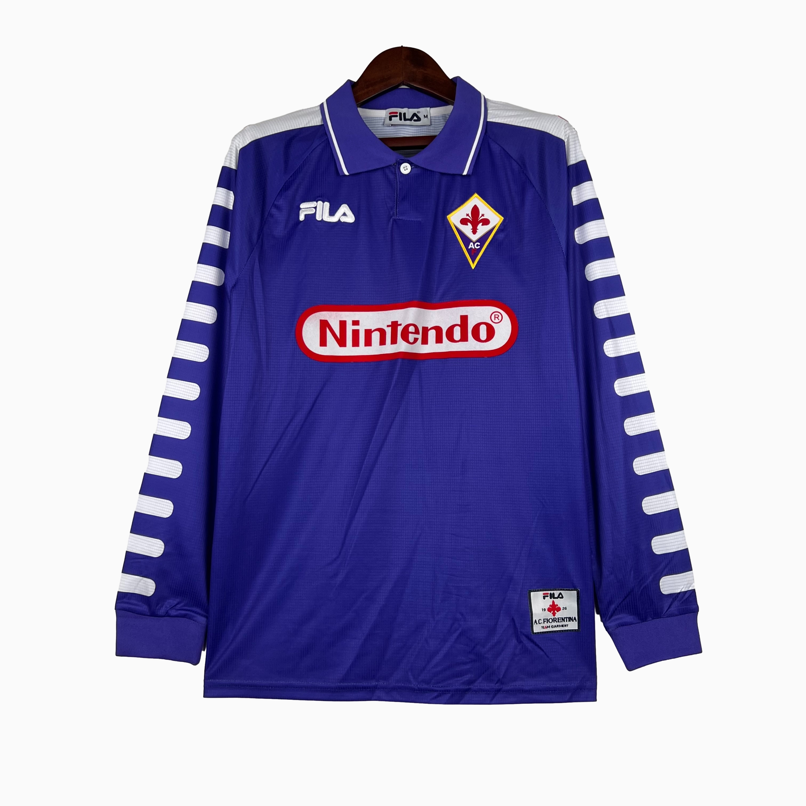 Retro Fiorentina 1998 Home Stadium Long Sleeve Jersey - JerseysGala
