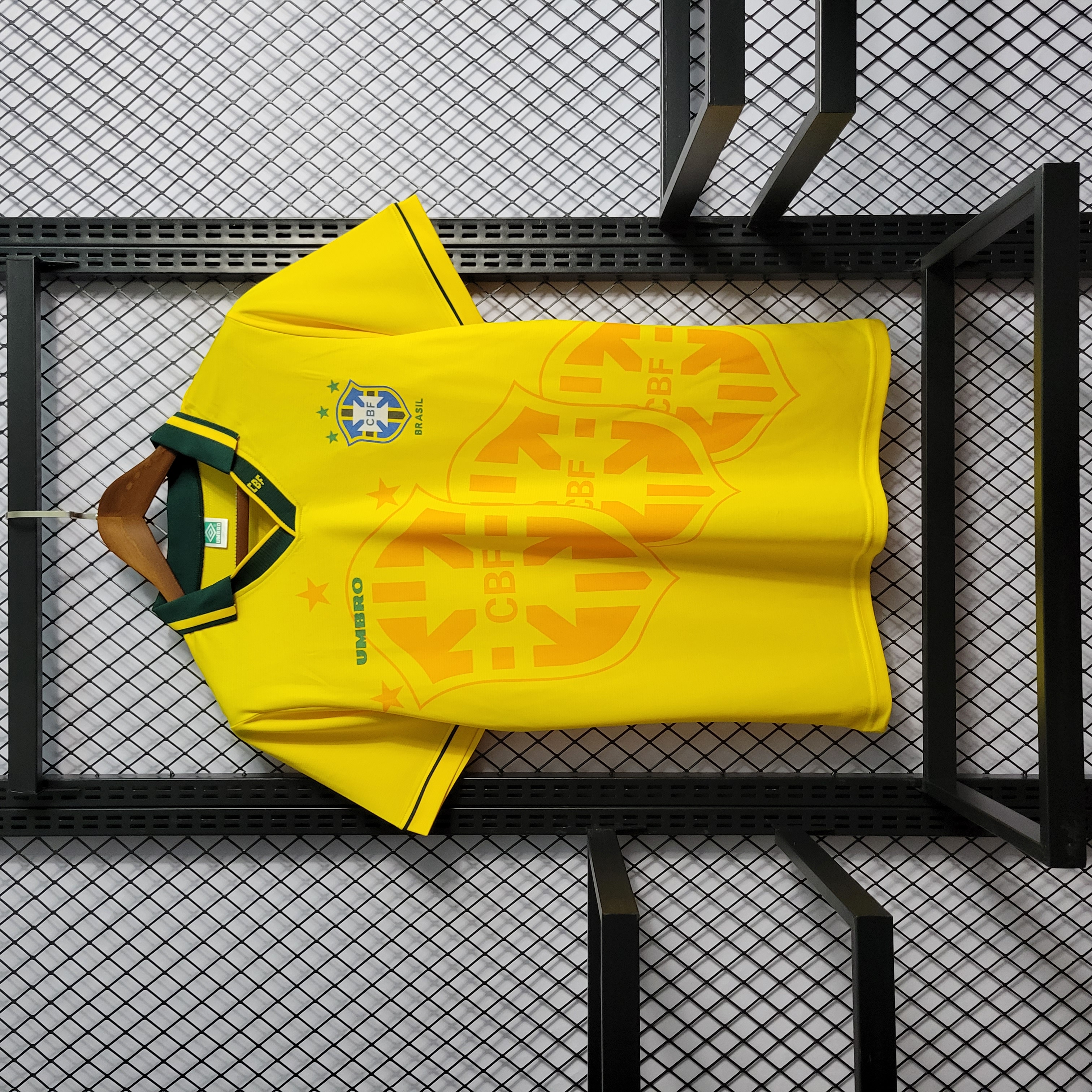 Retro Brazil 1994 Home Stadium Jersey - JerseysGala