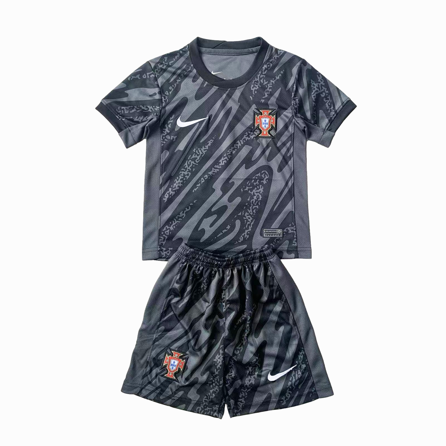 Portugal 2024 Goalkeeper Kids Kit - Black - JerseysGala