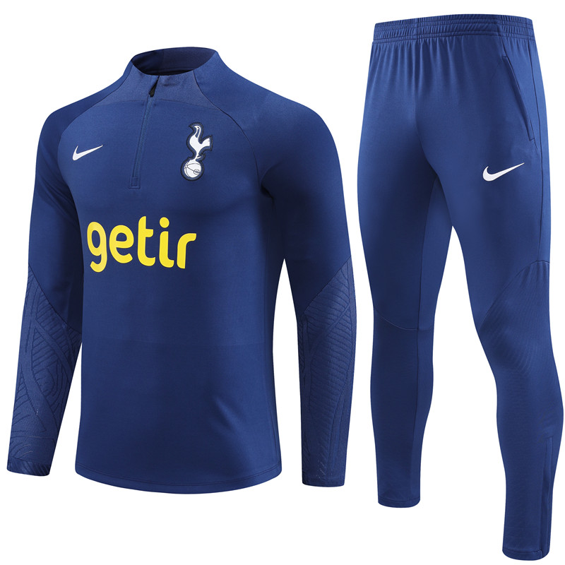 Tottenham Hotspur 23-24 Kids Long Sleeve Training Set Royal Blue - JerseysGala