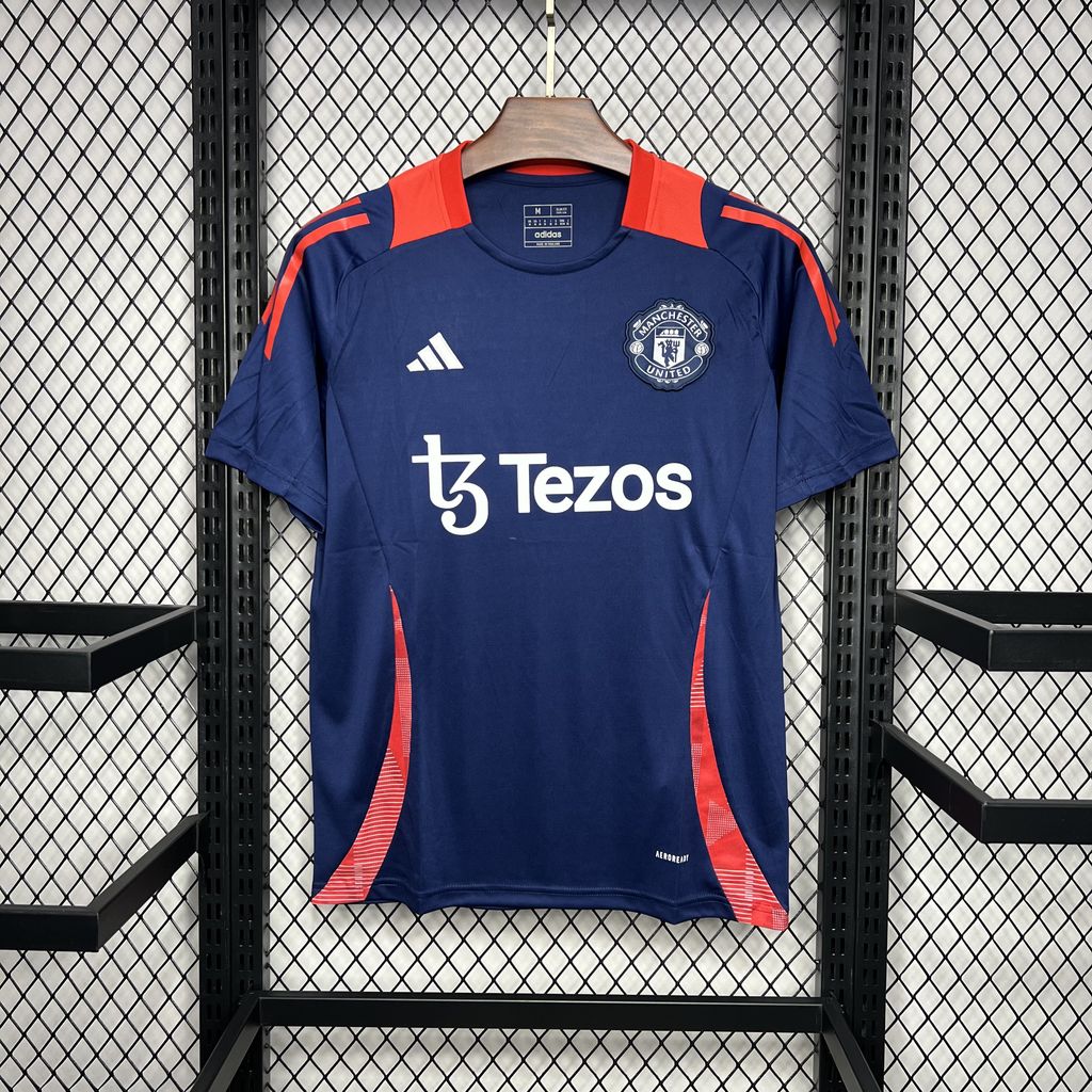 Manchester United 24-25 Blue Pre-match Training Jersey - Fans Version - JerseysGala