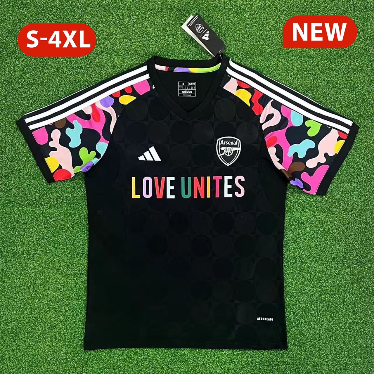 Arsenal 23-24 LOVE UNITES Pre-match Jersey - Fans Version - JerseysGala